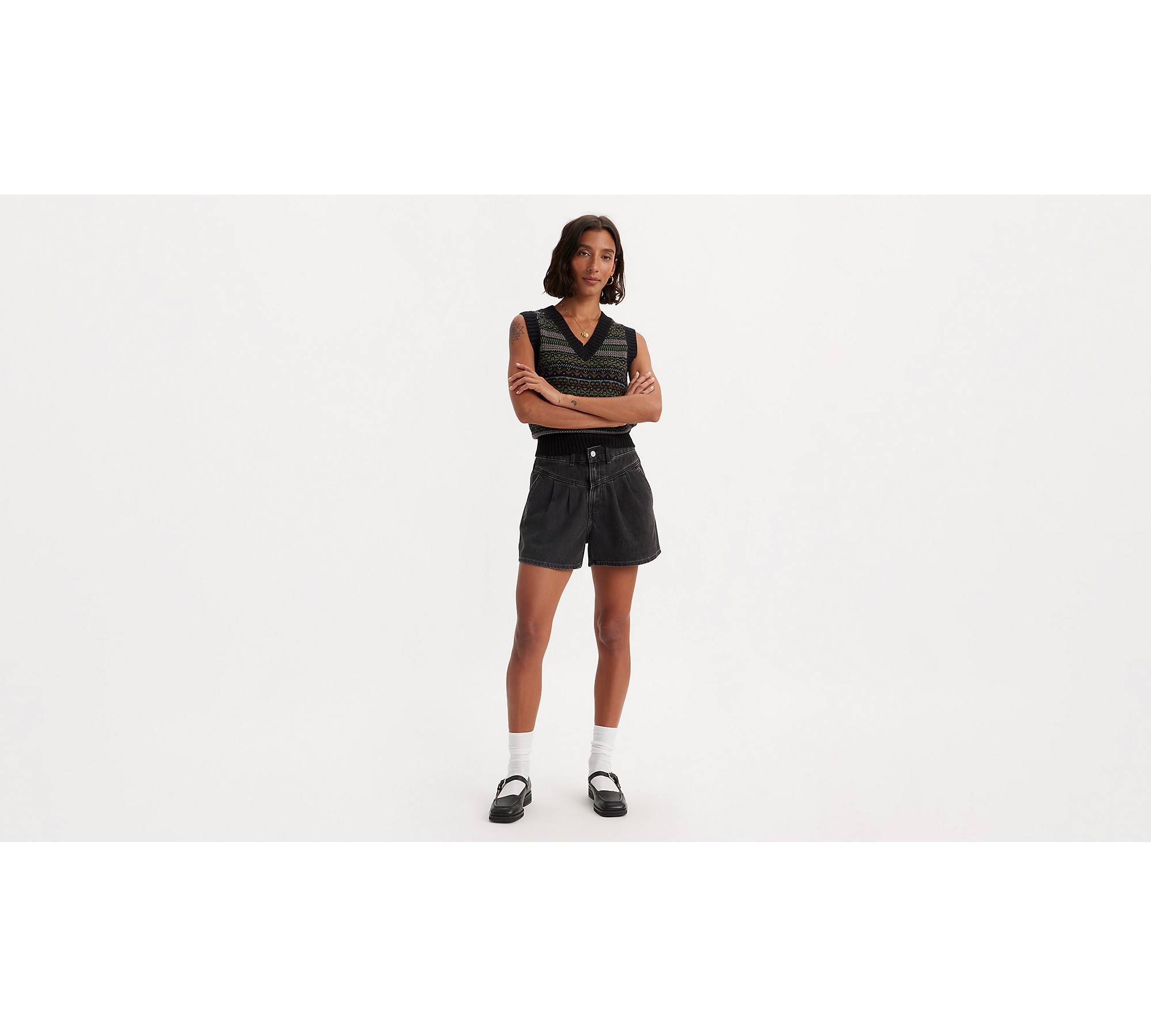 Mom Featherweight Women's Shorts - Black | Levi's® US