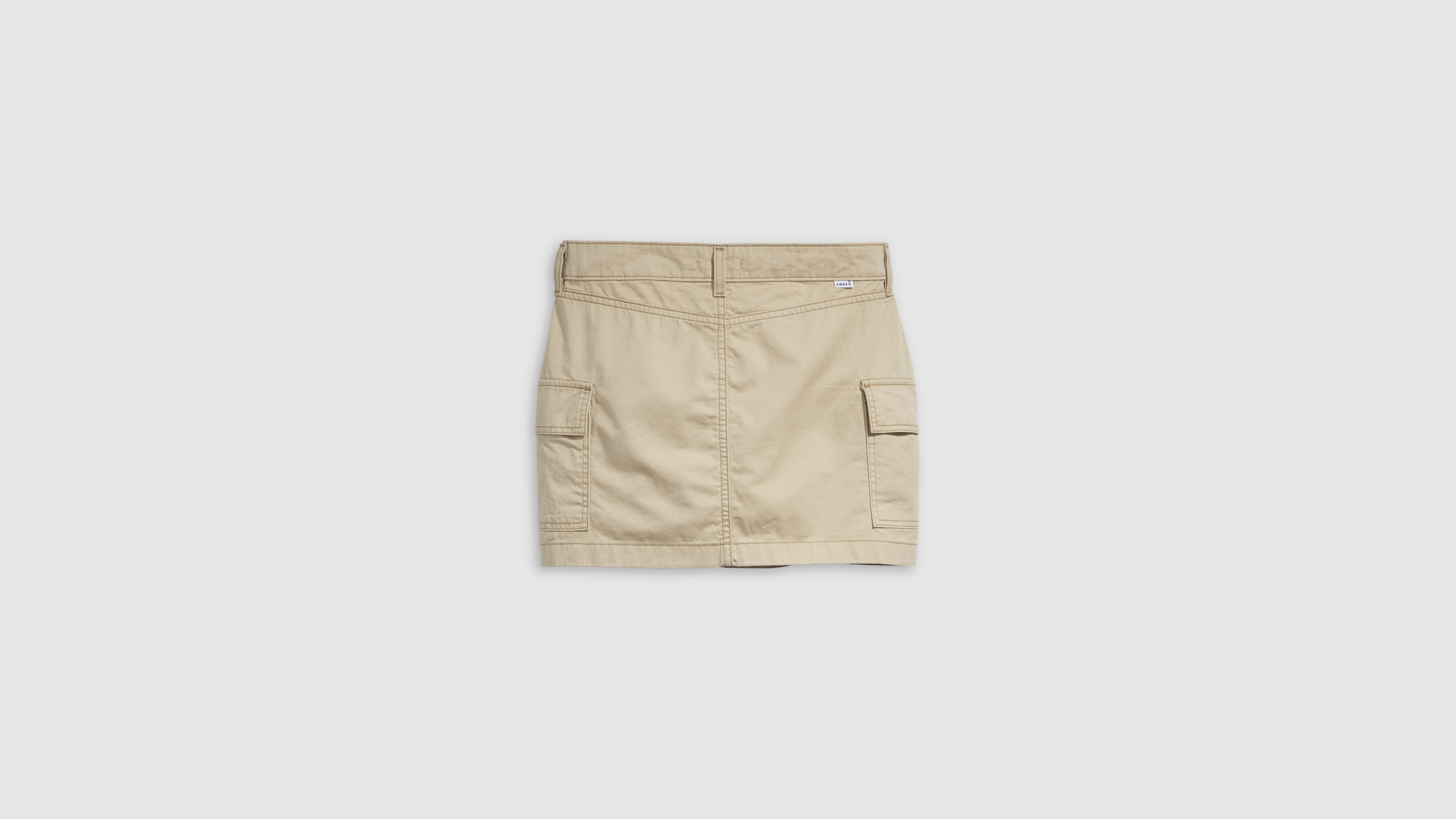 Tan Pocket Twill Mini Skirt-BESTSELLER