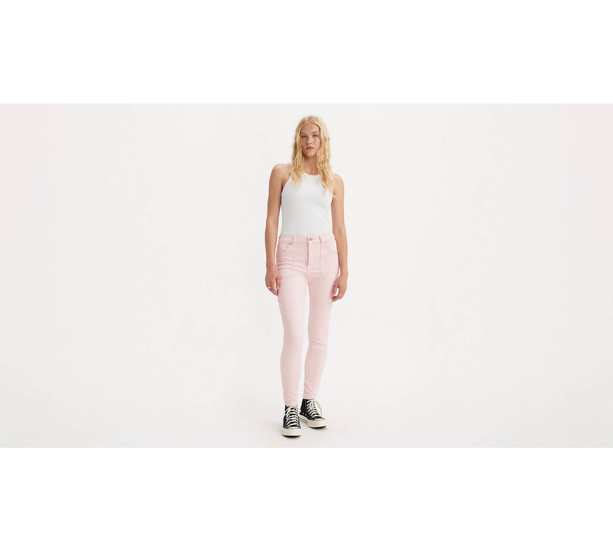 721 High Rise Skinny Utility Women's Jeans - Pink | Levi's® US