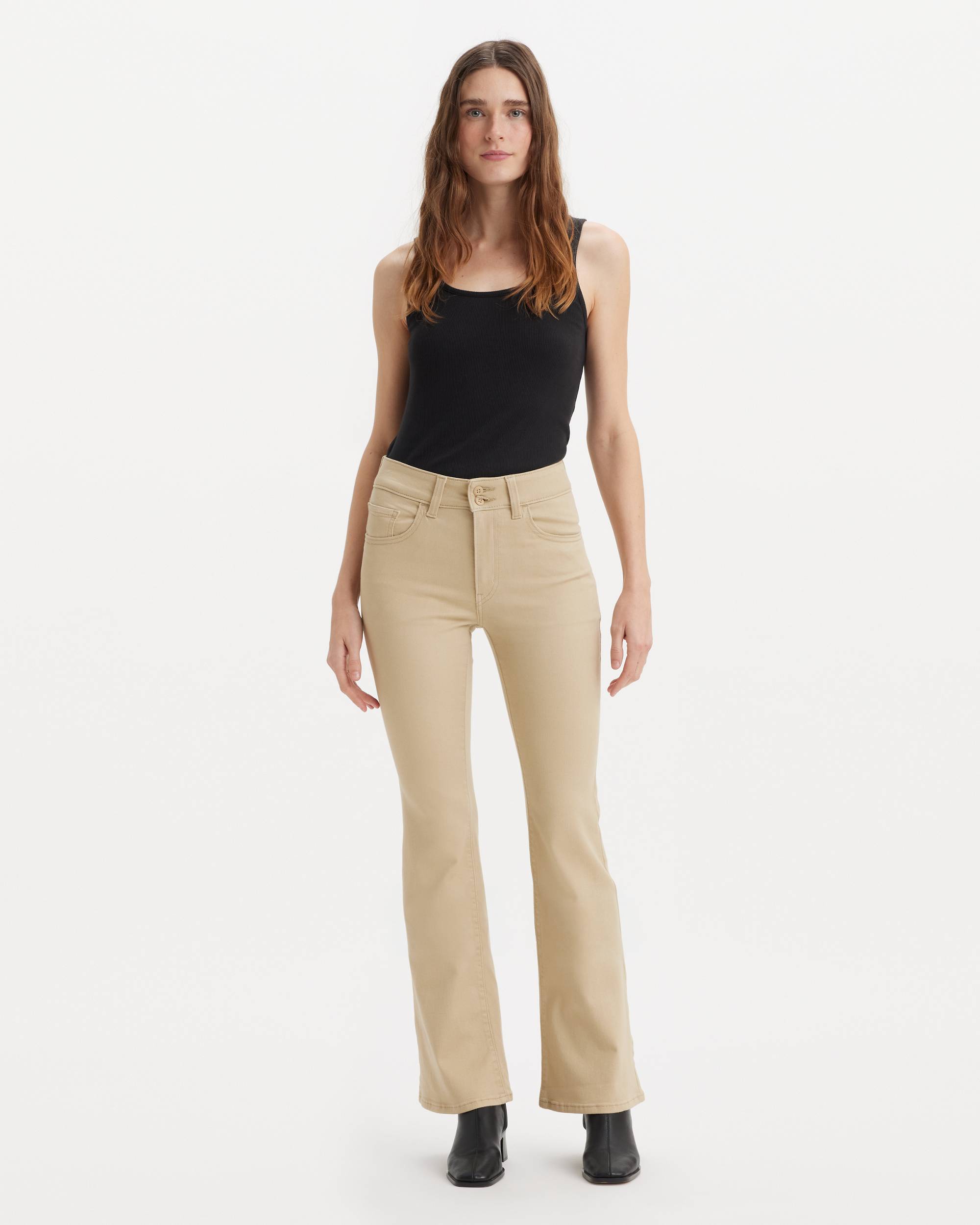 726 High Rise Flare Western Women's Jeans - Tan | Levi's® US 726 High Rise Flare Western Women's Jeans - Tan | Levi's® US
