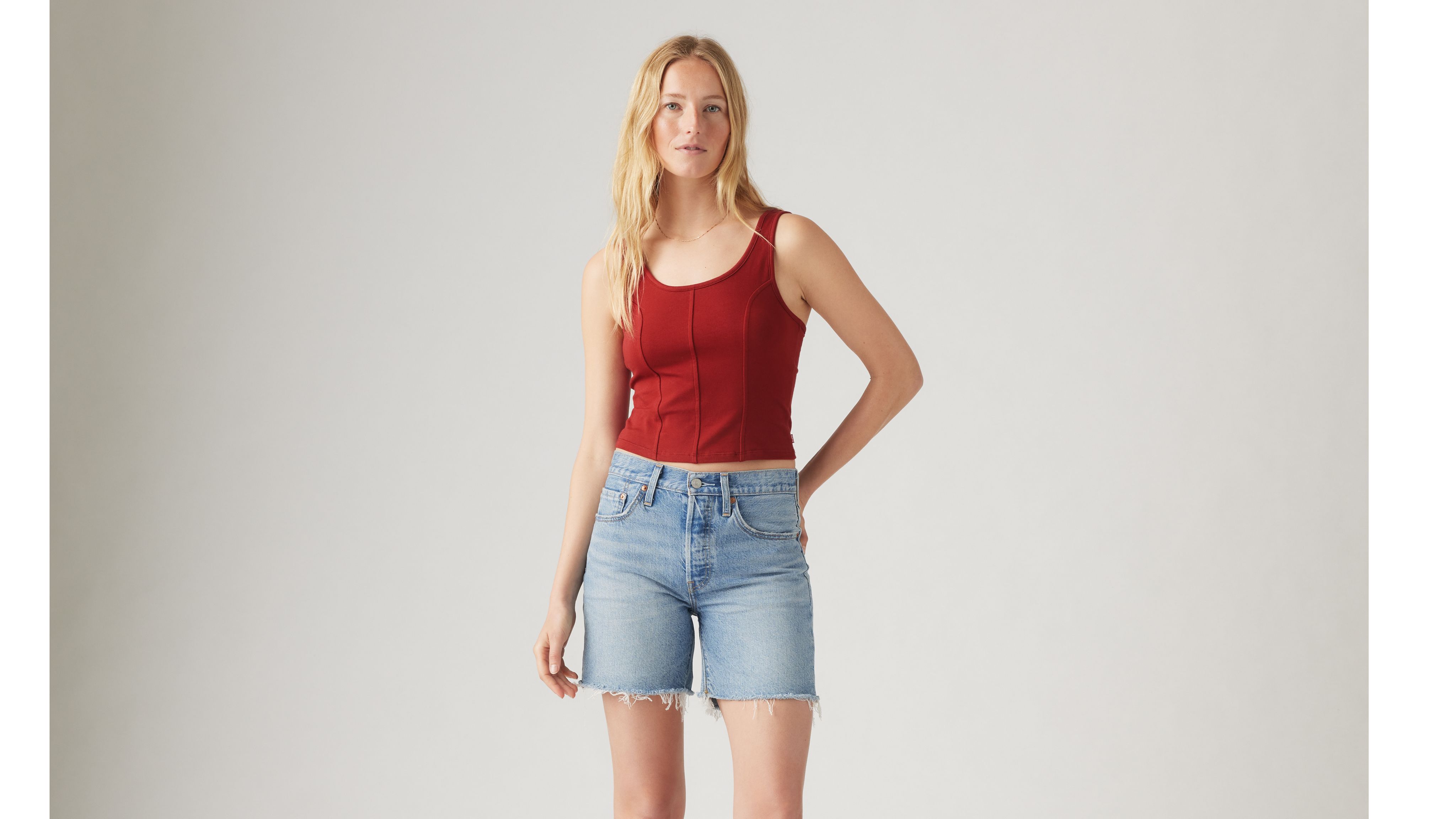 Levi's Mars Corset Tank Top In Sun-dried Tomato