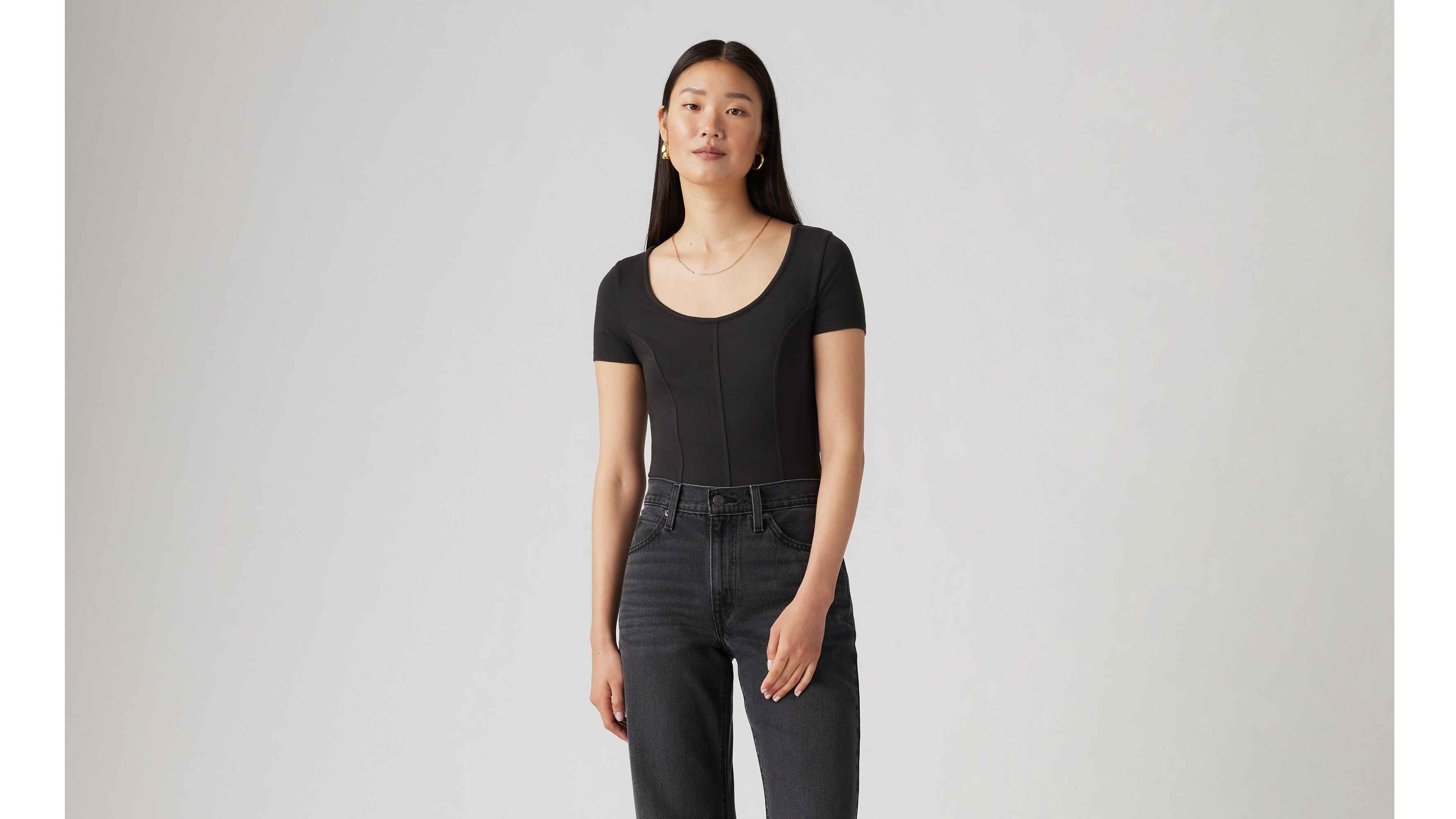 Levi's Ribcage Bermuda Donna – Vita Altissima, Taglio Slim, Lunghezza Sopra Il Ginocchio