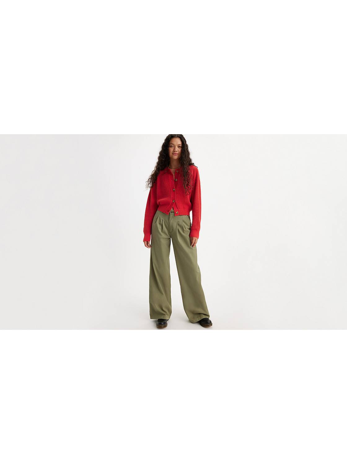 Fashion (P20188-Khaki)Elegant Formal High Waist Pants Women Skinny