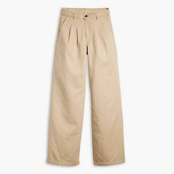 Plisserede bukser med brede ben 6