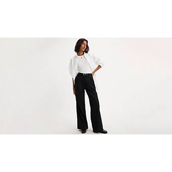 Pleated high waist wide-leg pant, Contemporaine, Shop Women%u2019s Skinny  Pants Online in Canada