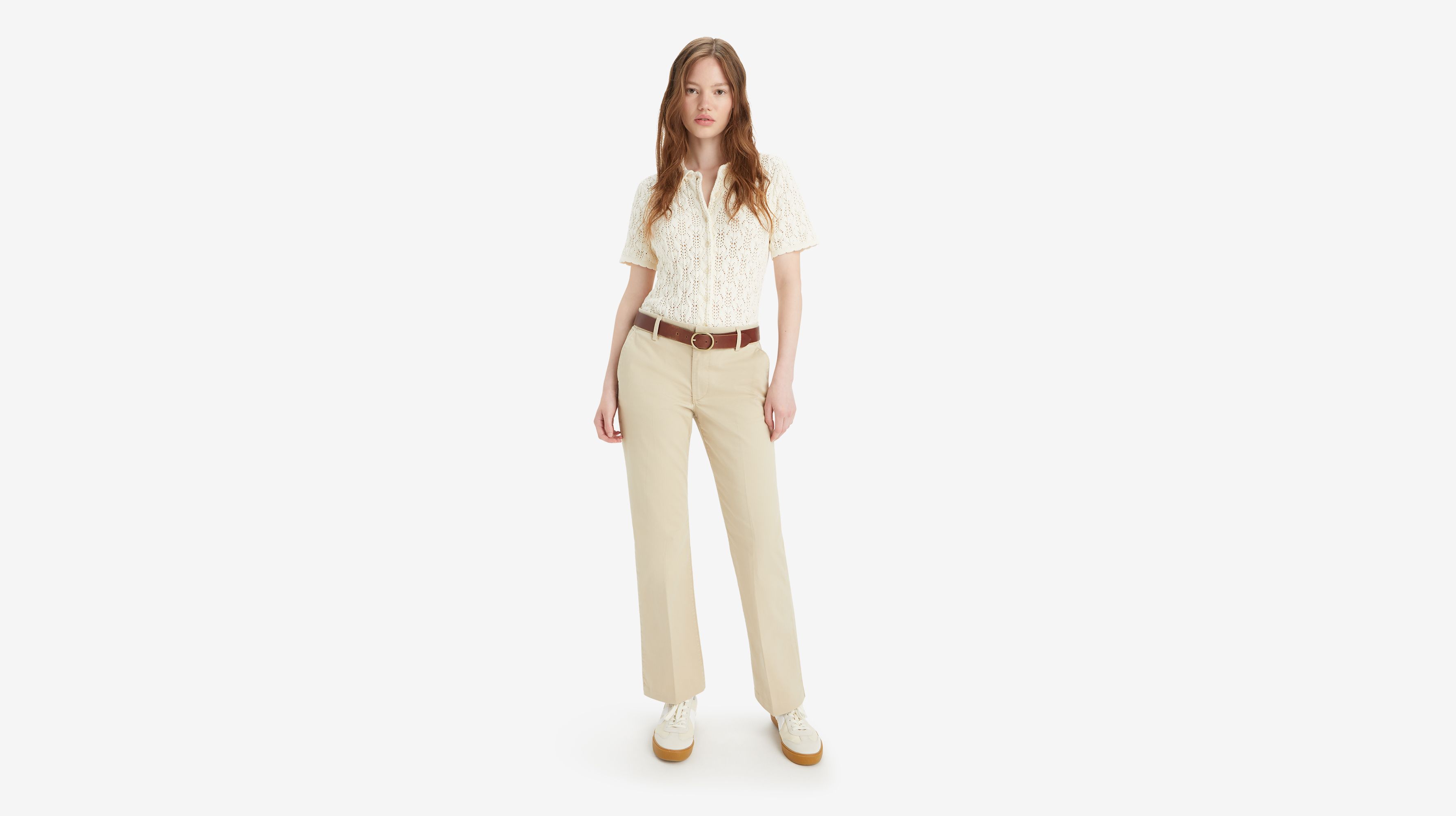 Levi's Middy Bootcut Women's Trouser Pants 27x27 In White