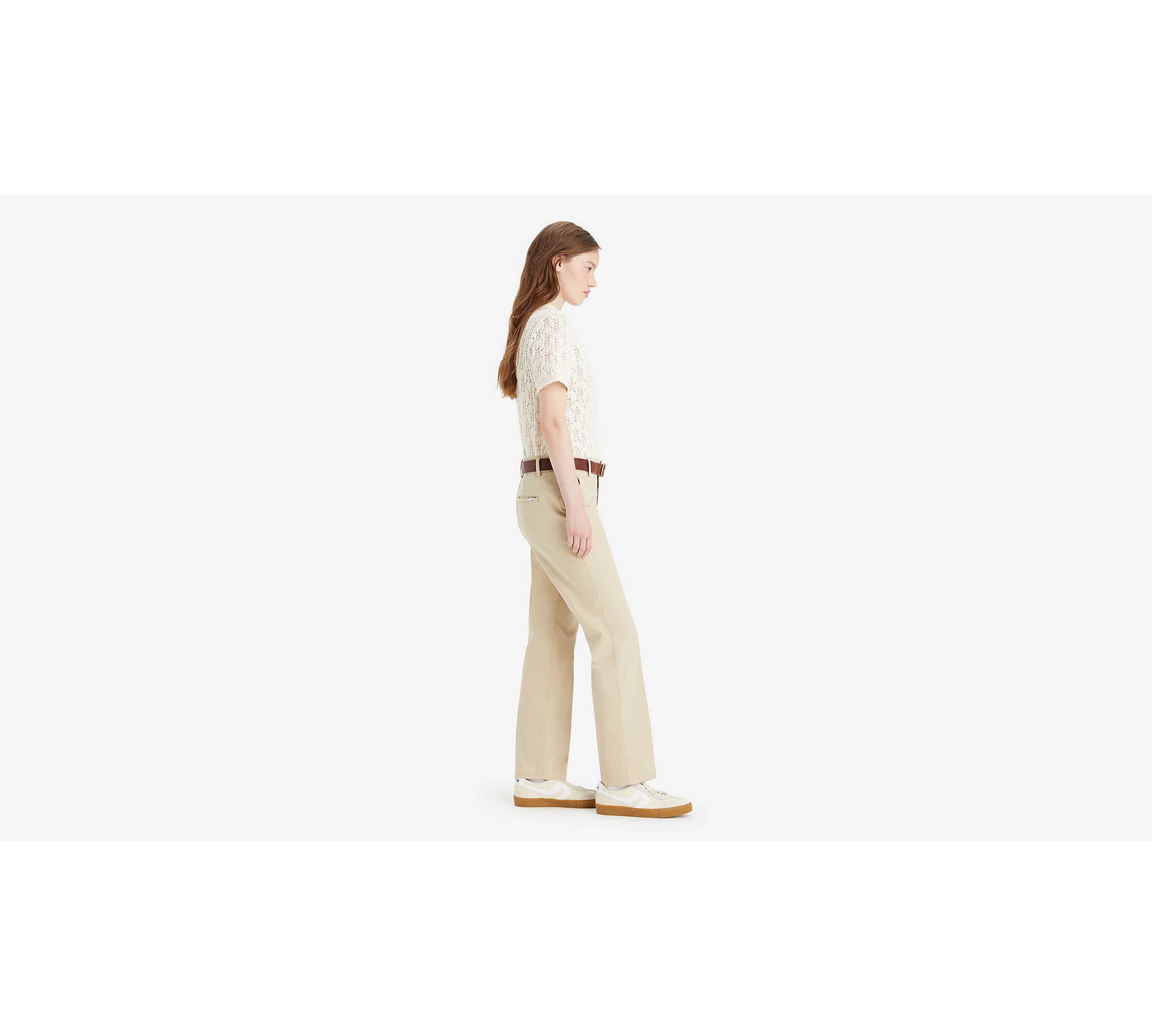 Buy online White Solid Tailored Bootcut Trouser from bottom wear for Women  by Visit Wear for ₹559 at 72% off