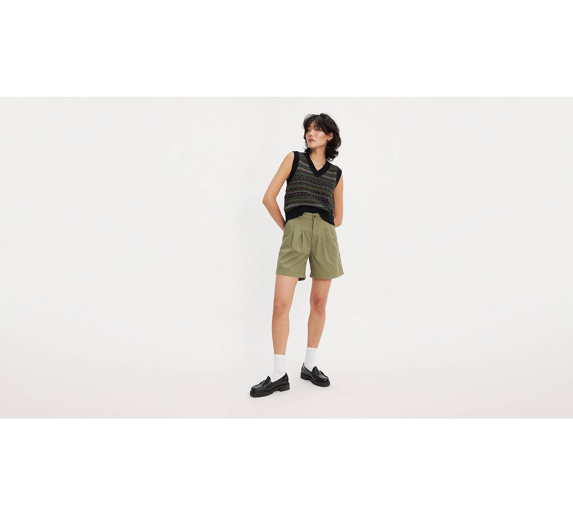 Pleated Trouser Shorts 1
