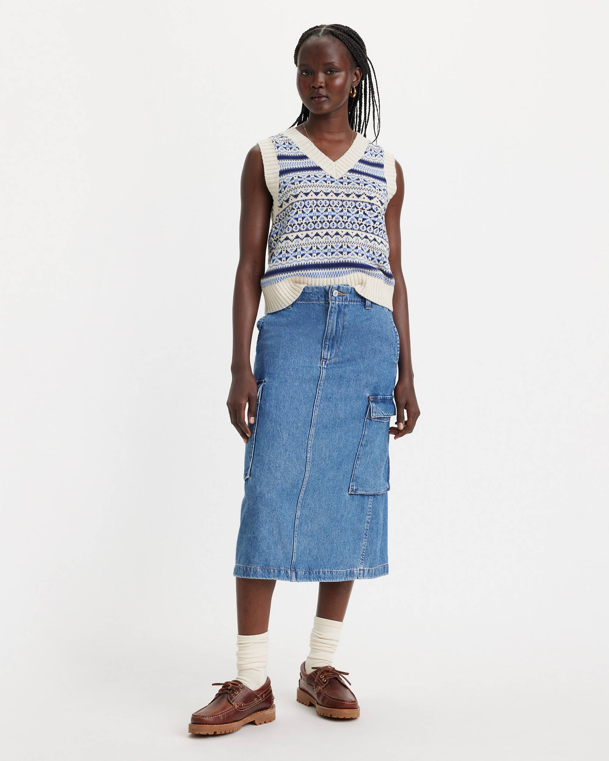 Cargo Midi Skirt - Medium Wash | Levi's® US Cargo Midi Skirt - Medium Wash | Levi's® US