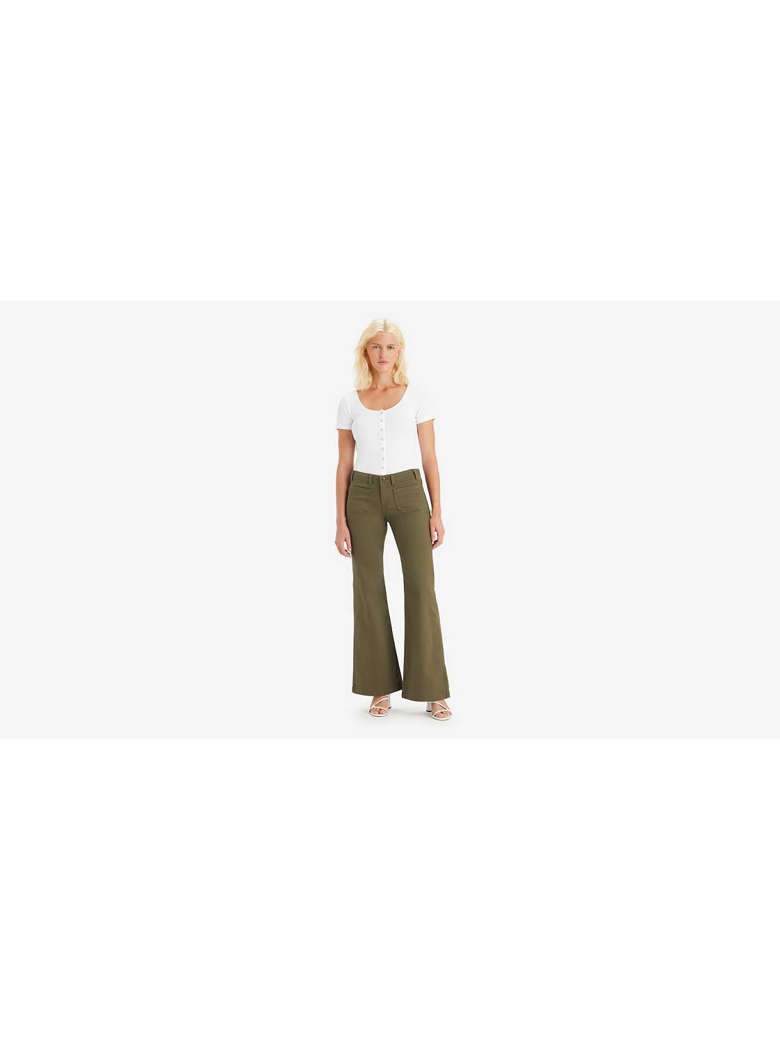 Spring Women Green High Waist Wide Leg Pants Ladies Suit Pants Loose Casual  Long Trousers (Color : Green2, Size : Large) : : Clothing, Shoes &  Accessories