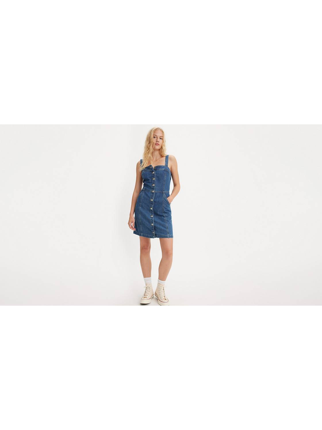  Plus Size Jumper Overall Dress for Women Fall Casual Midi  Length Long Jumpers Overall Pinafore Denim Jeans Dress Skirt (Blue, S) :  Clothing, Shoes & Jewelry