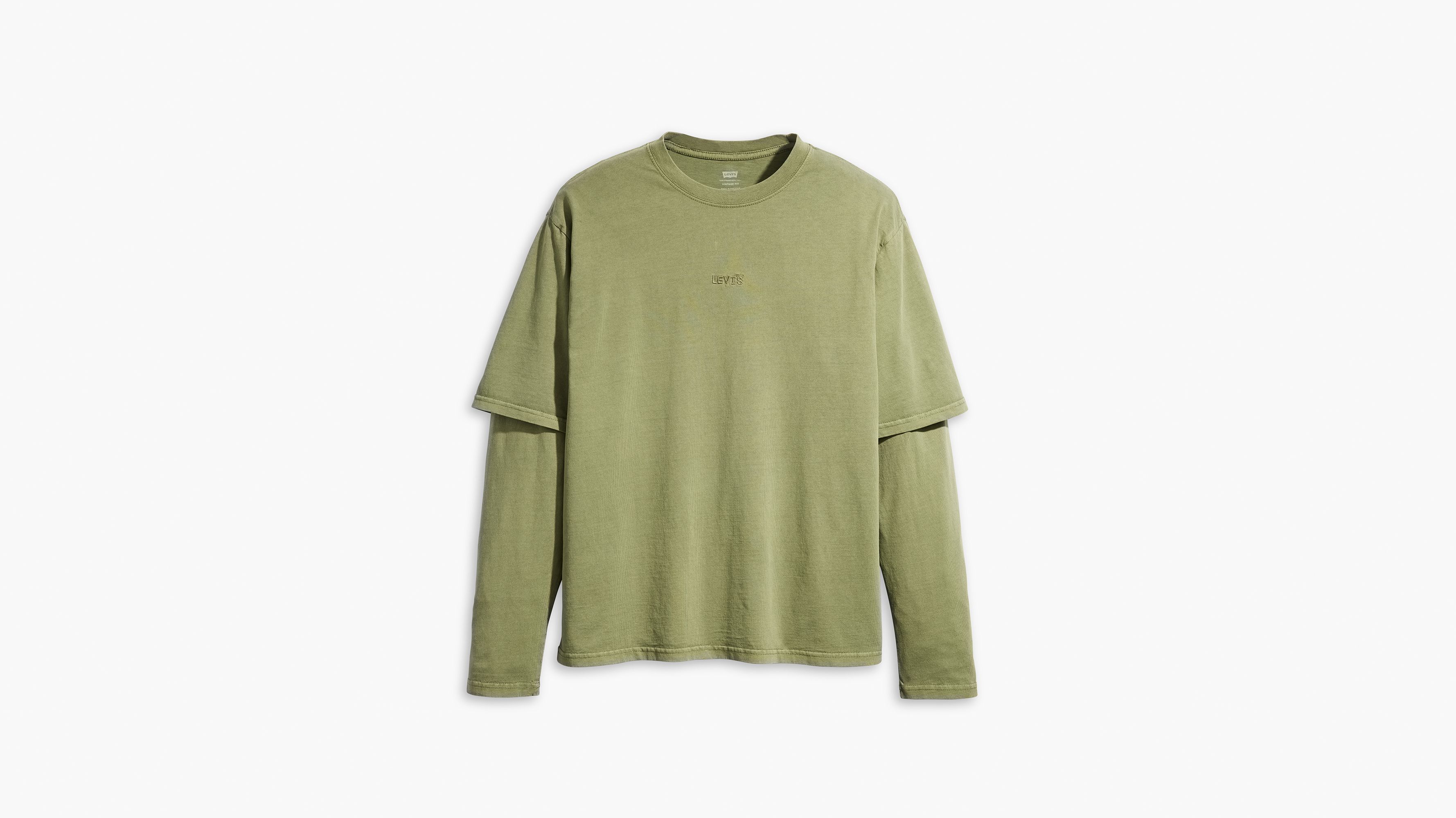 Long Sleeve Twofer T-shirt - Green