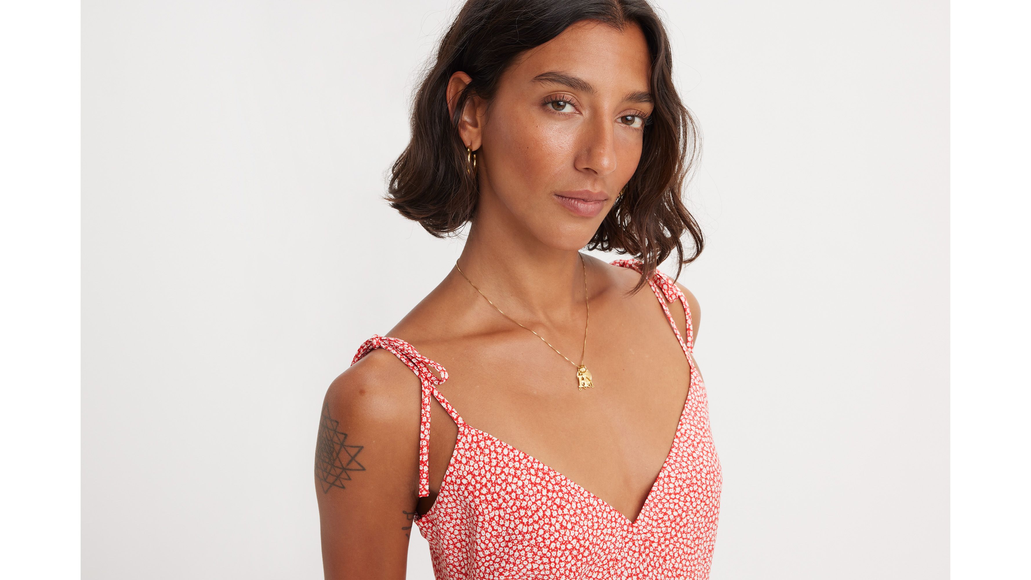 Rena Midi Dress - Red | Levi