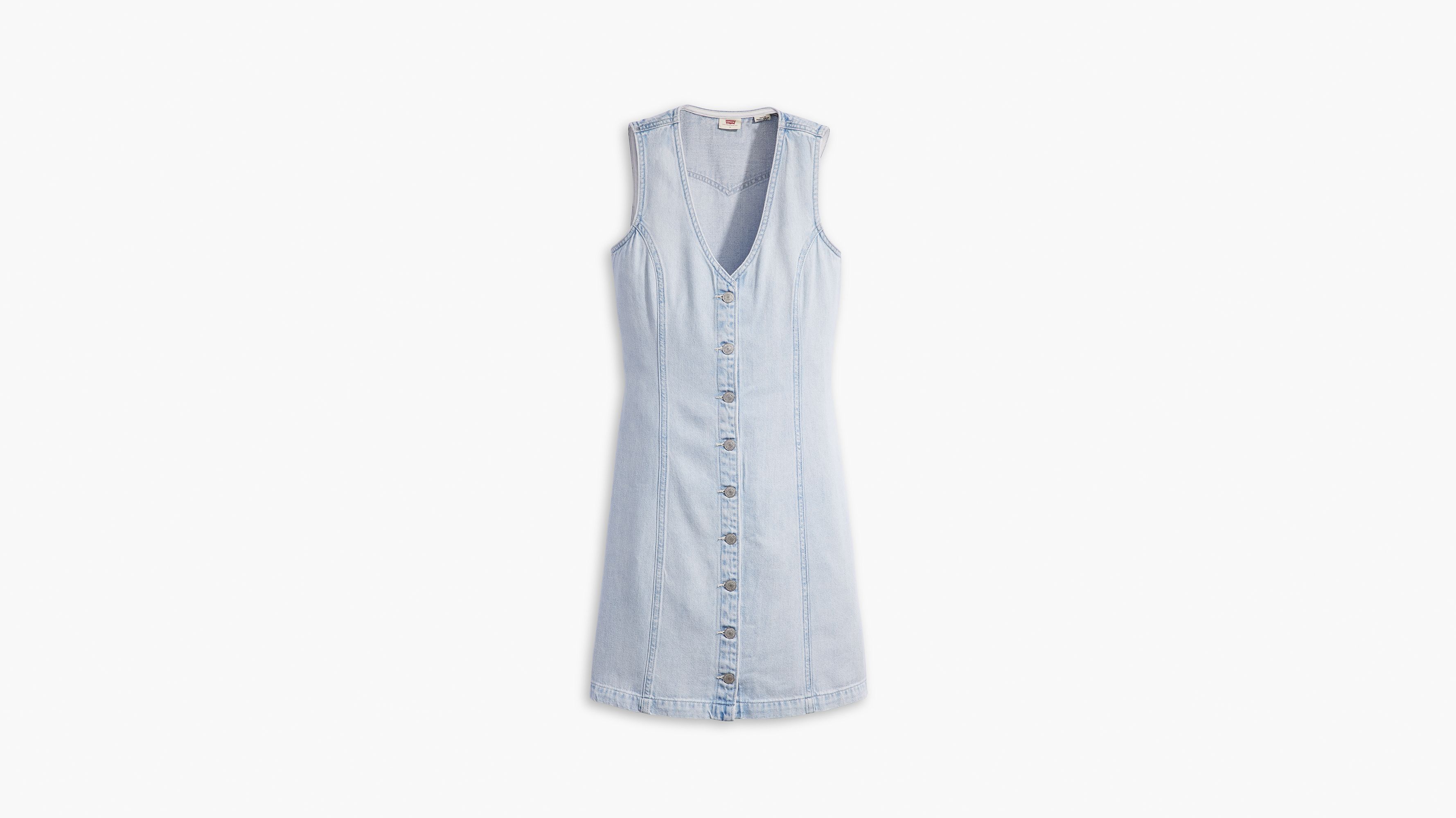 Thora Denim Mini Dress - Light Wash