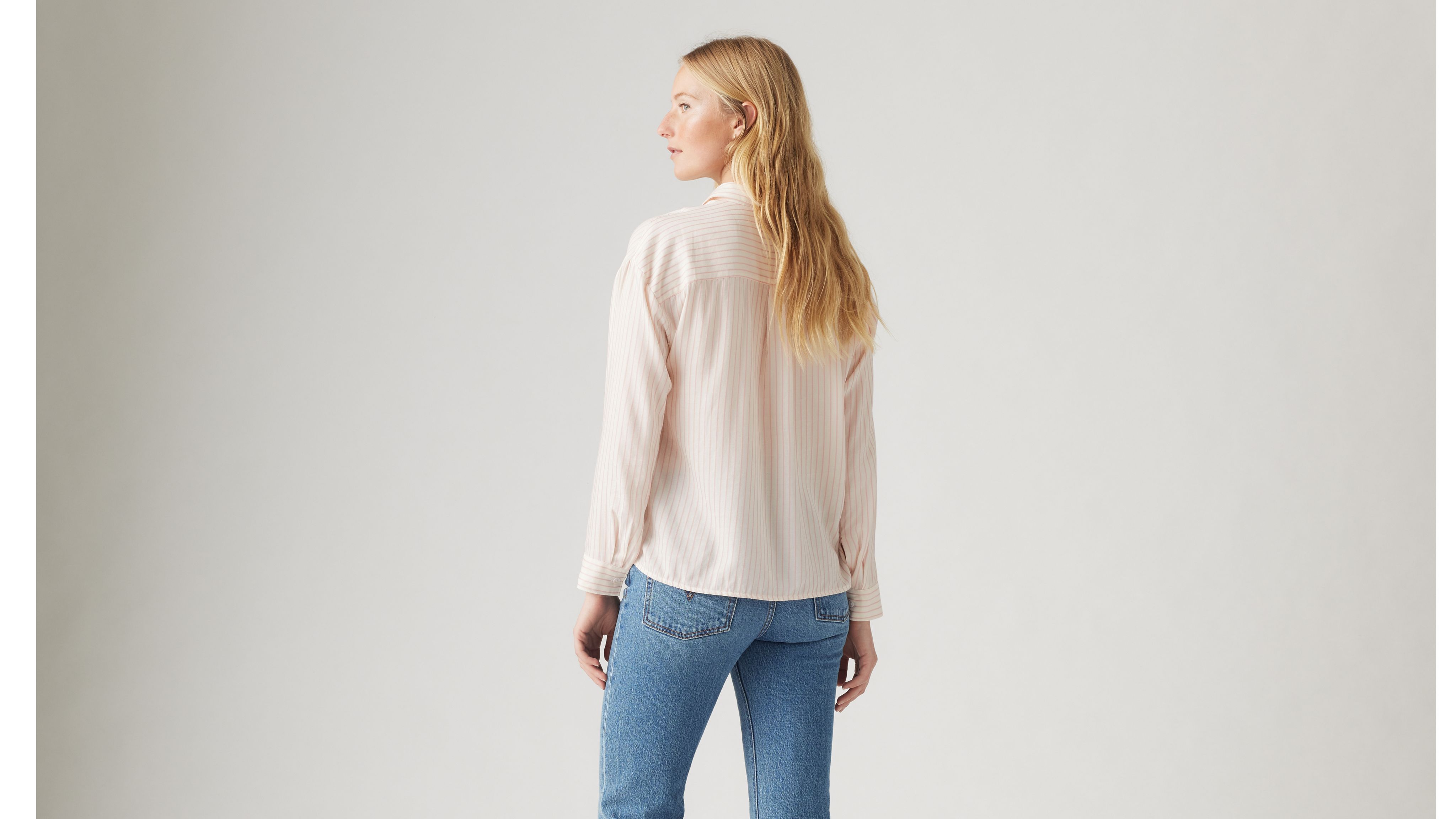 Shop Levi's Odessa Long Sleeve Shirt In Pale Mauve