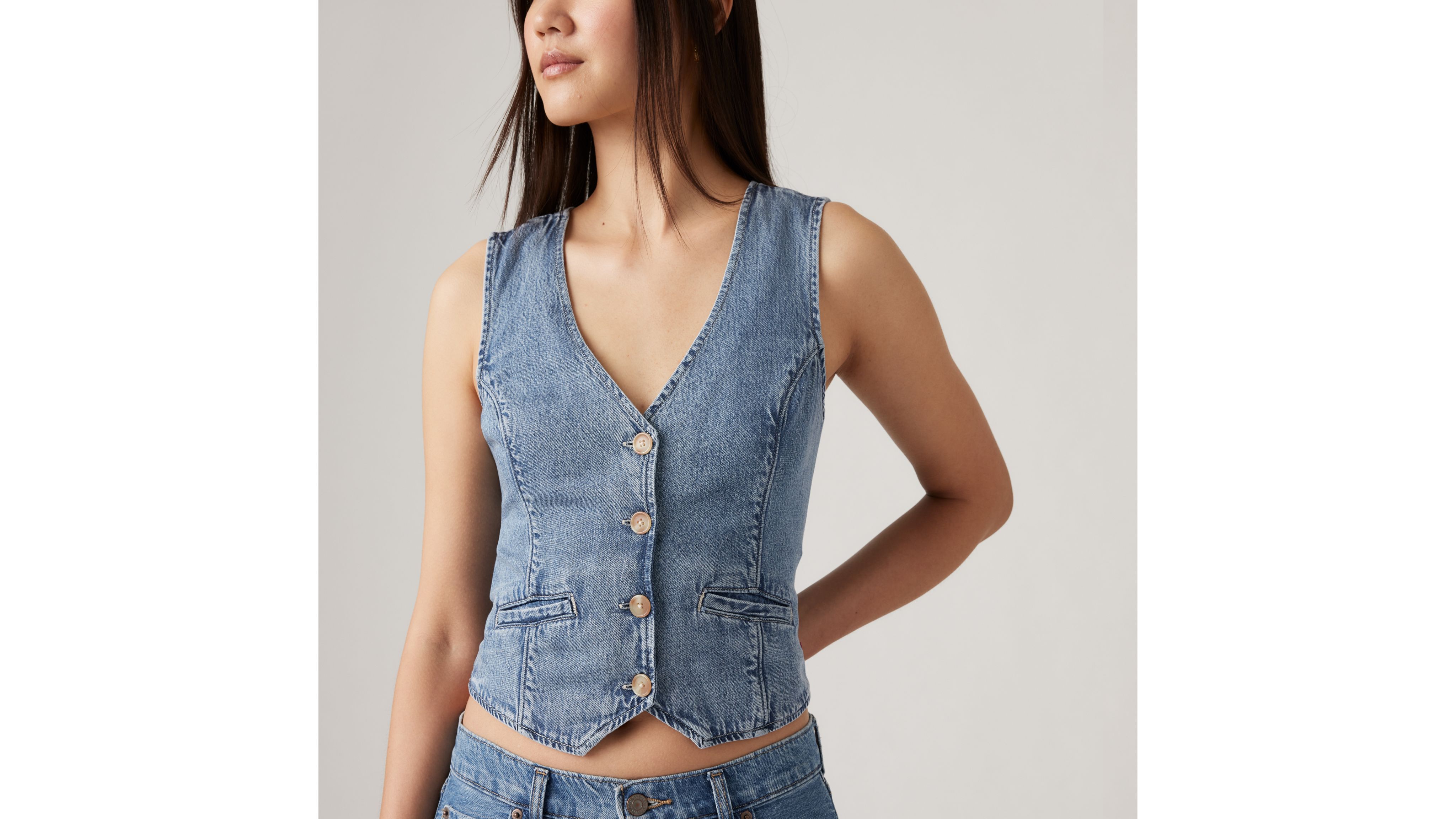 Jaylah Lightweight Vest - Blue