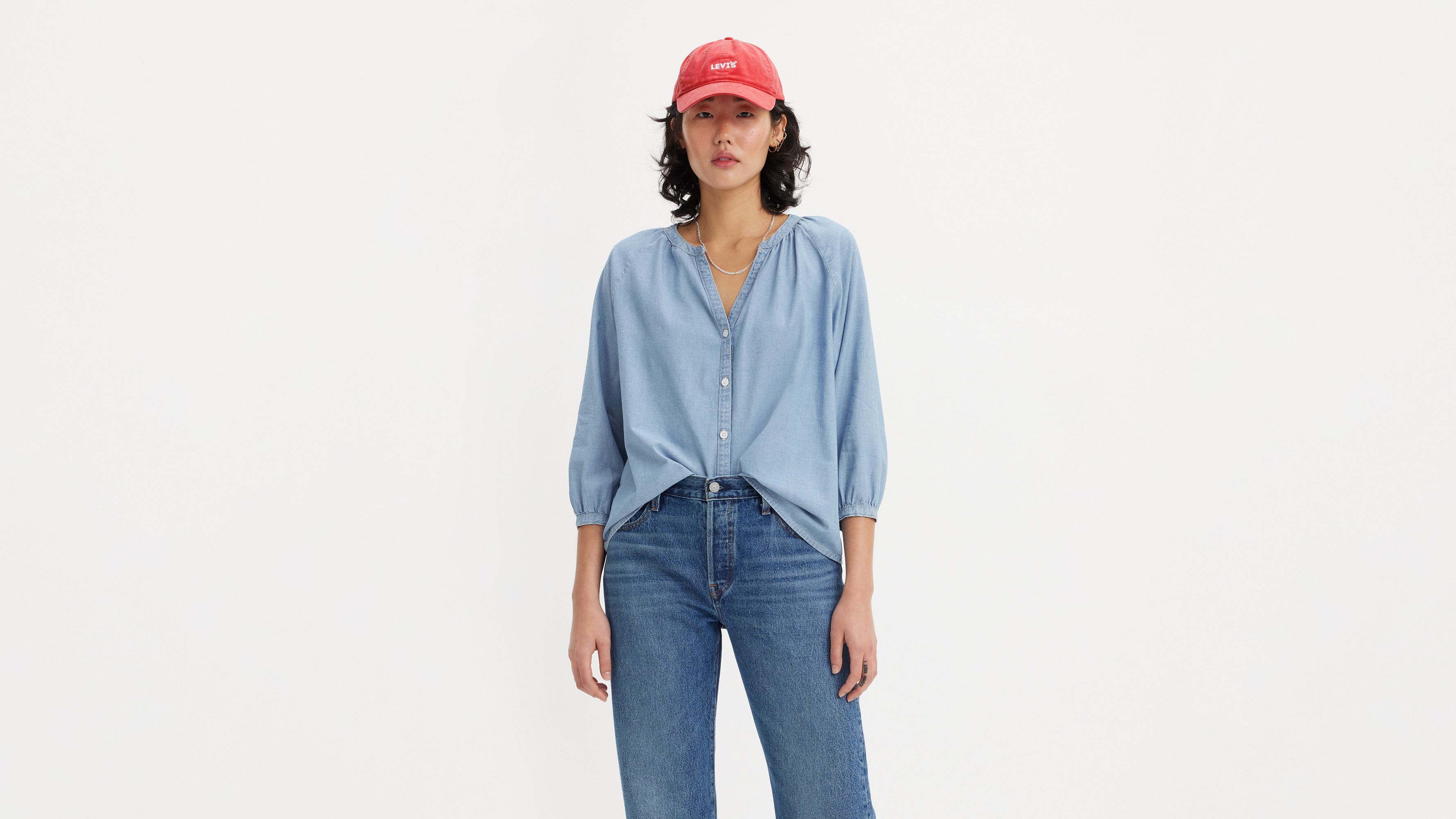 Mirabelle Long Sleeve Blouse - Medium Wash | Levi's® US