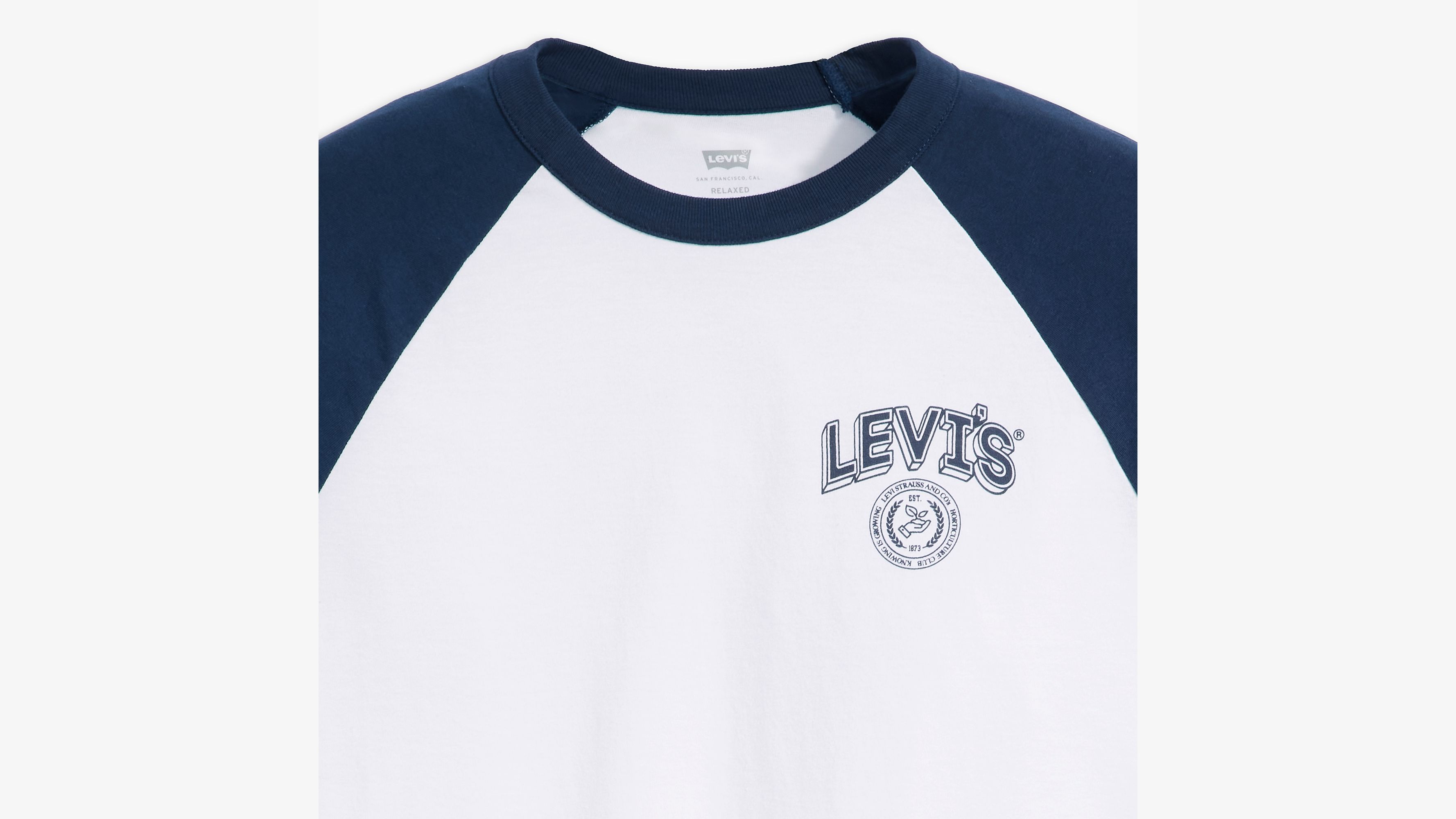 Double Knit Long Sleeve Baseball Raglan in Antique White/Vintage Indig –  Marine Layer