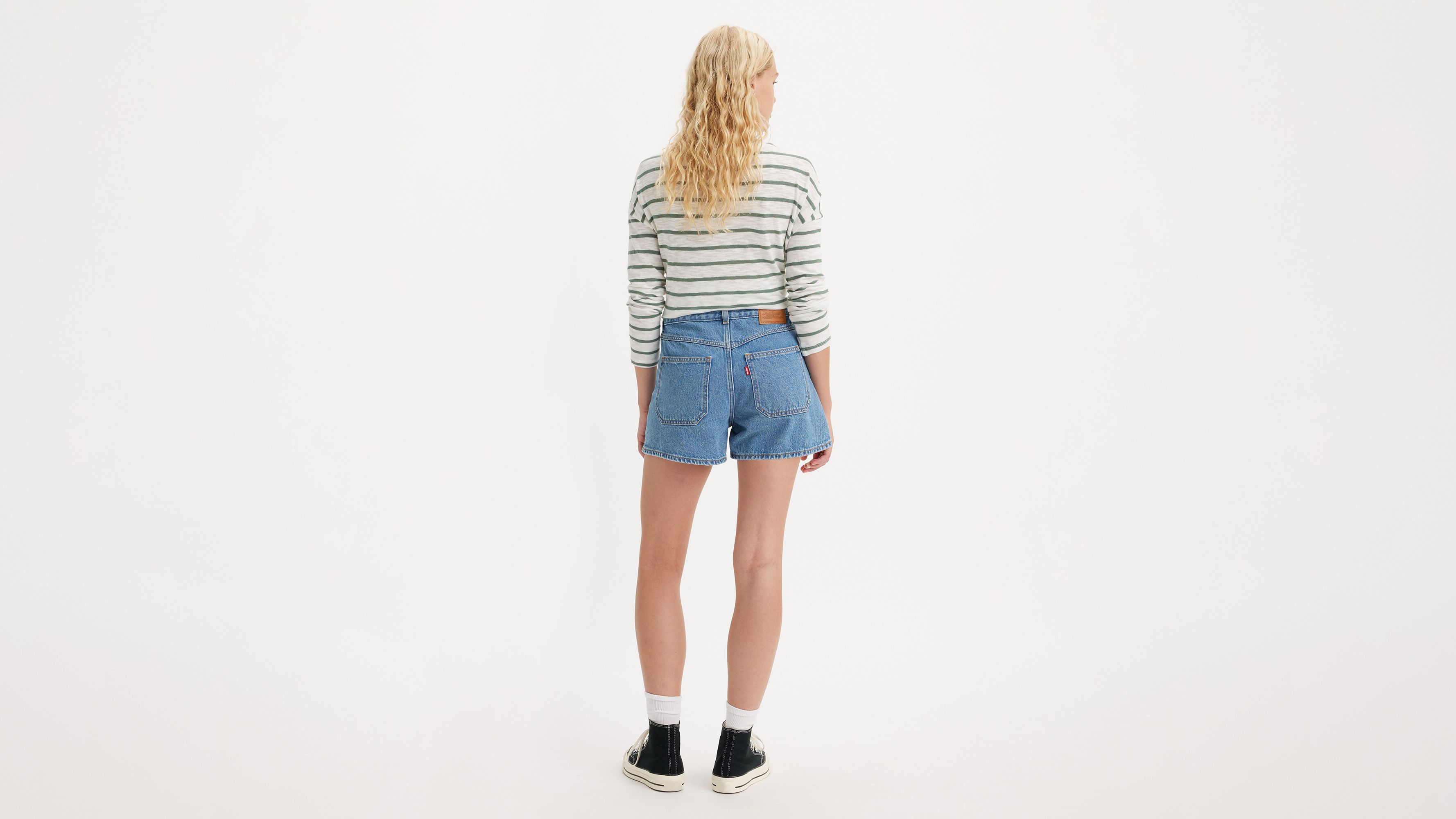 Kennedy High Rise Patch Pocket Denim Shorts