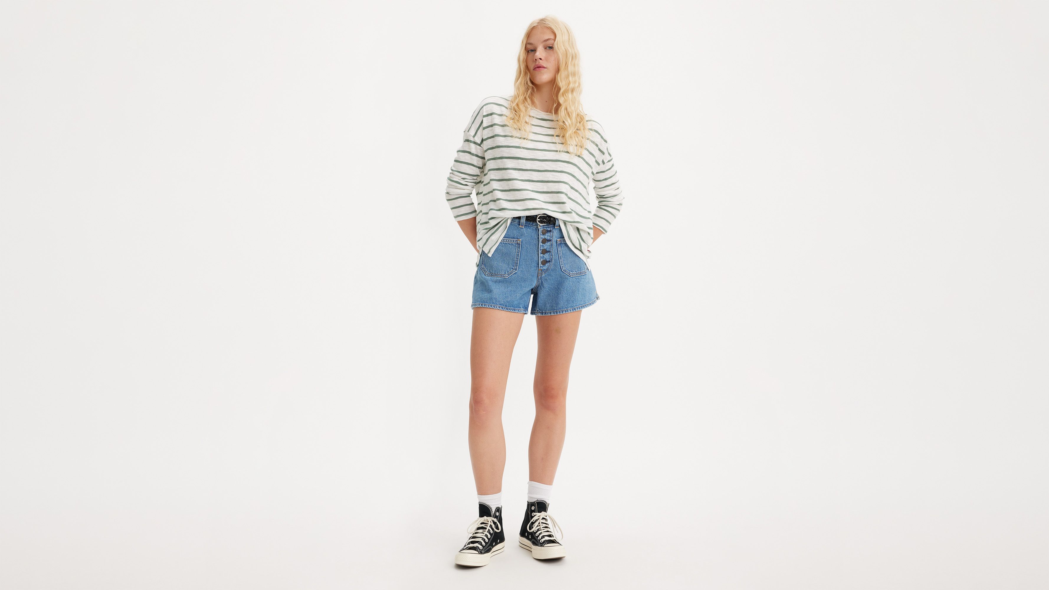 80s Mom Patch Pocket Women's Shorts - Medium Wash | Levi's® US