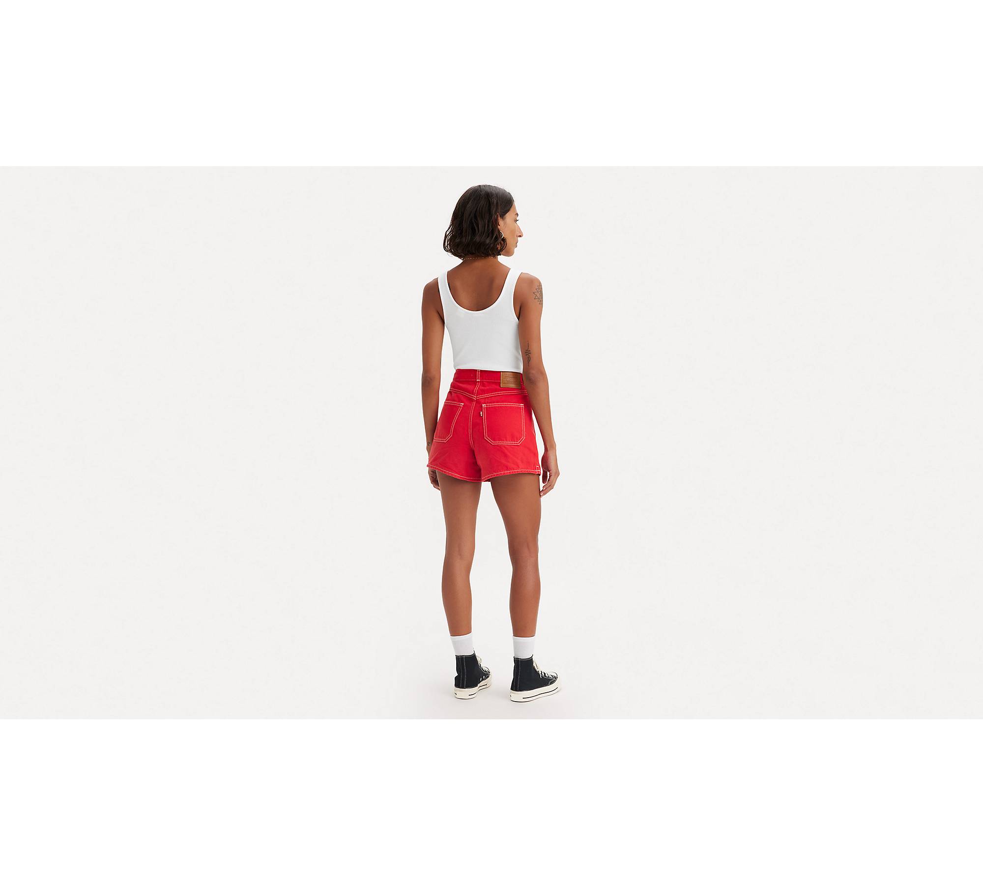 80s Mom Patch Pocket Women's Shorts - Red | Levi's® US