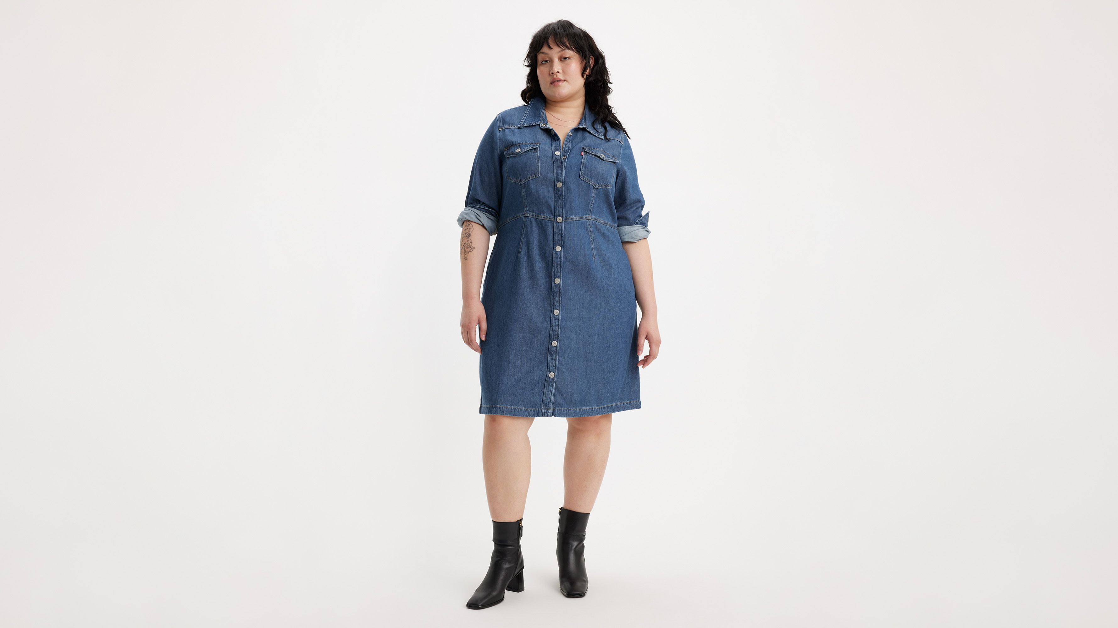 Otto Western Dress plus Size Blue Levi s SE