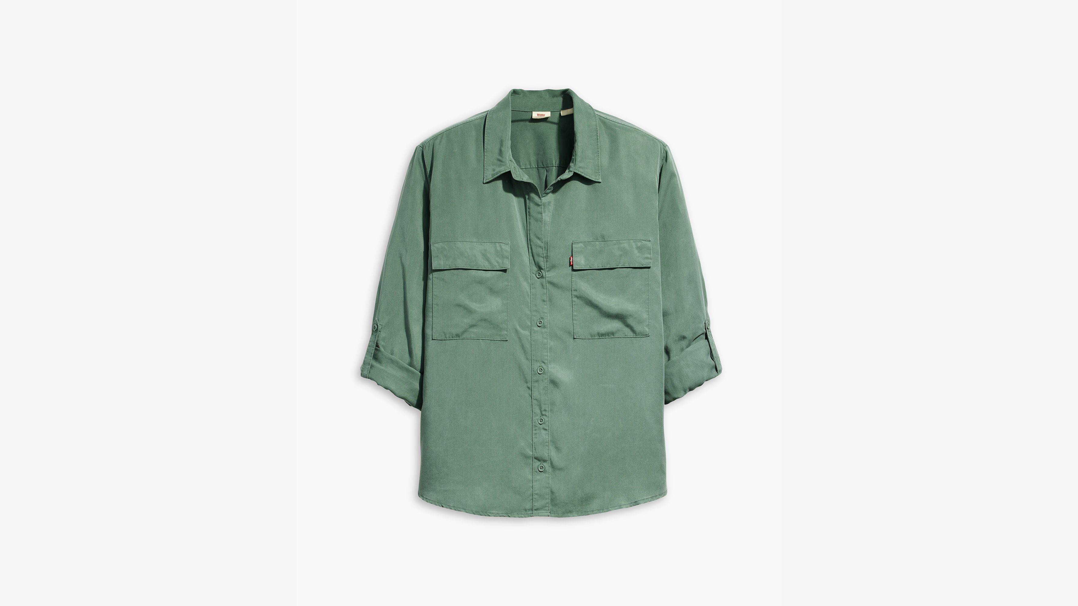 Doreen Utility Shirt (plus Size) - Green