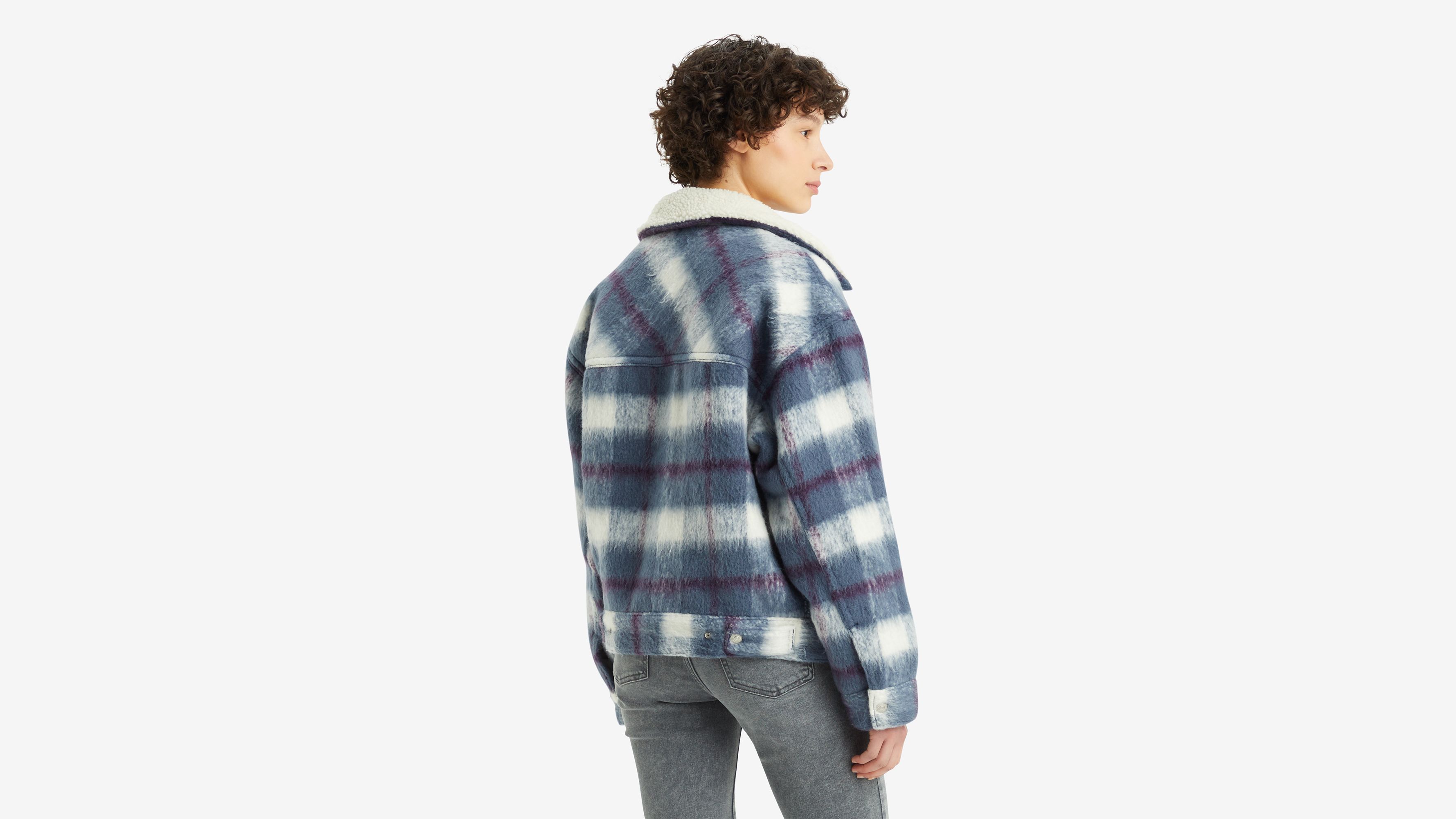 Levis sherpa hotsell jacket plaid