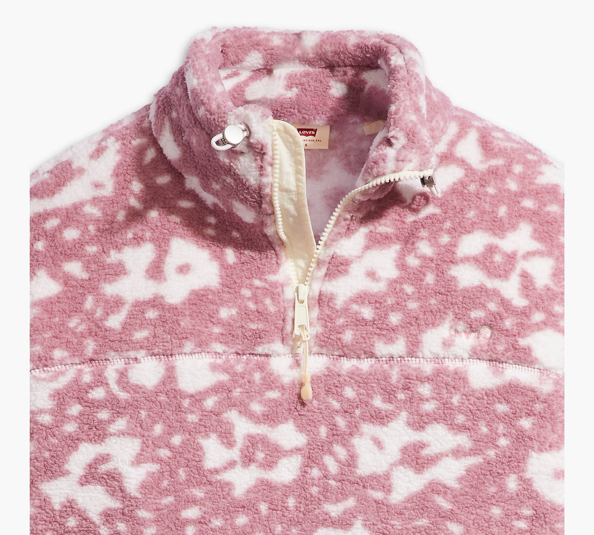 Bigfoot Quarter-zip Sherpa Sweatshirt - Pink | Levi's® BE