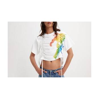 Levi's® Pride Kurzes Stack T-Shirt mit Schnürdetail 4