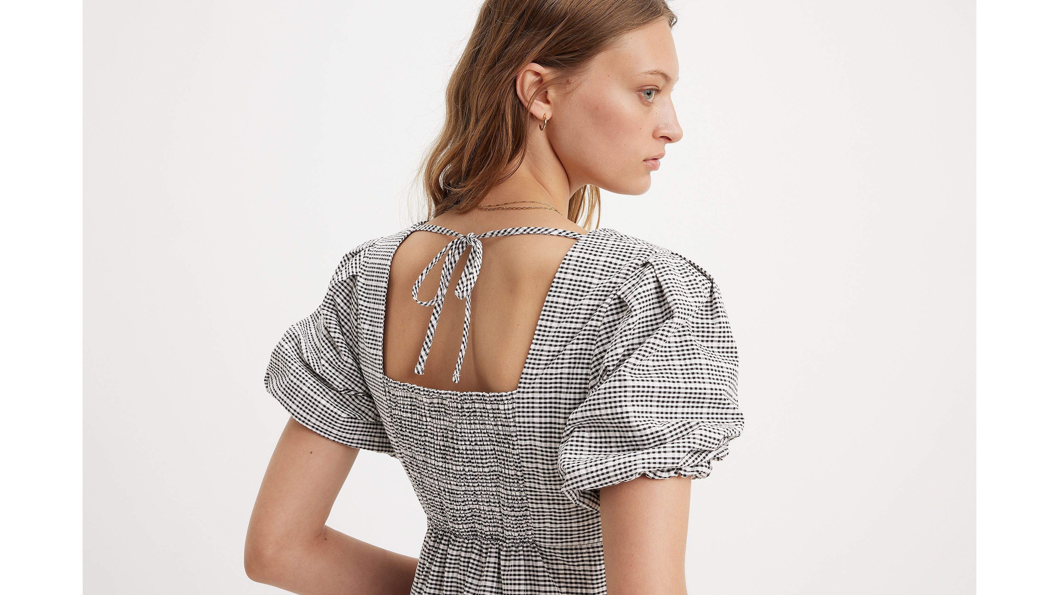 LEVI'S VOLUME SLEEVE TIERED DRESS 