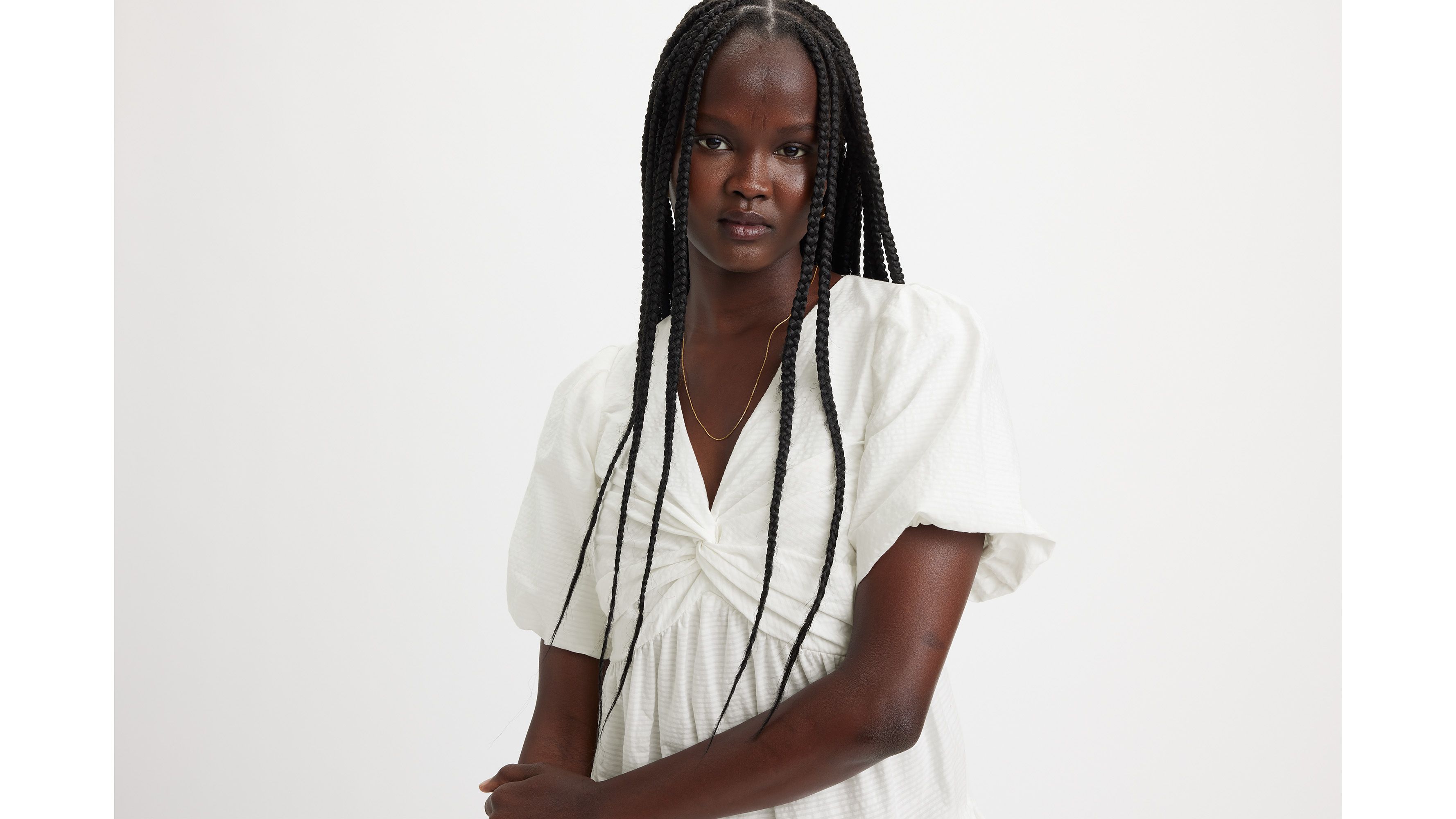 Levi's Volume Sleeve Tiered Dress