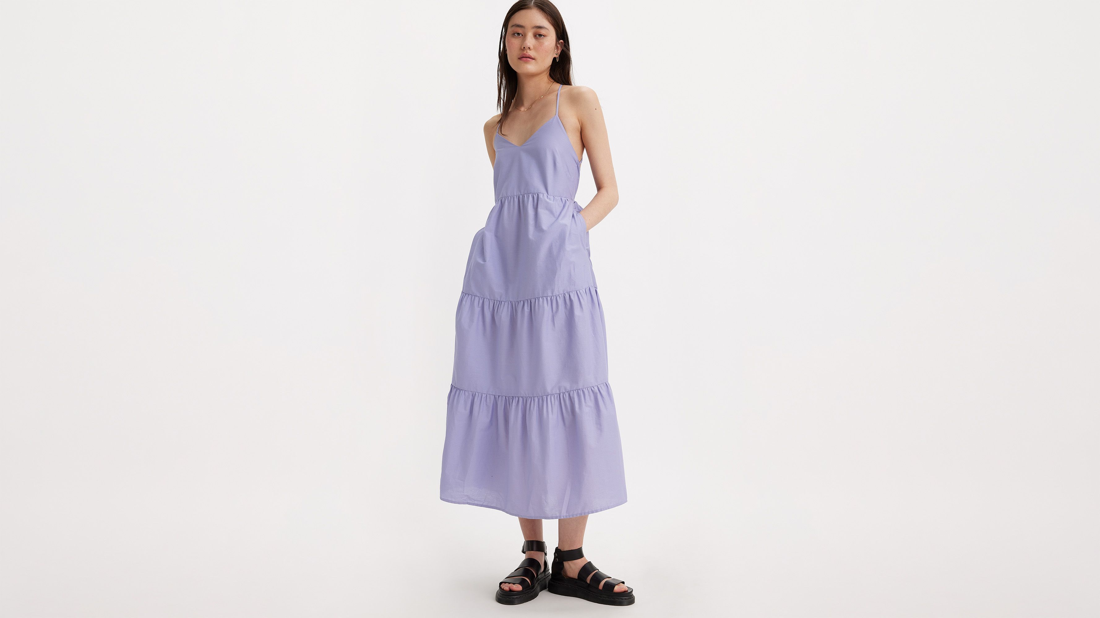 Maxi Tiered Slip Dress - Purple | Levi's® US