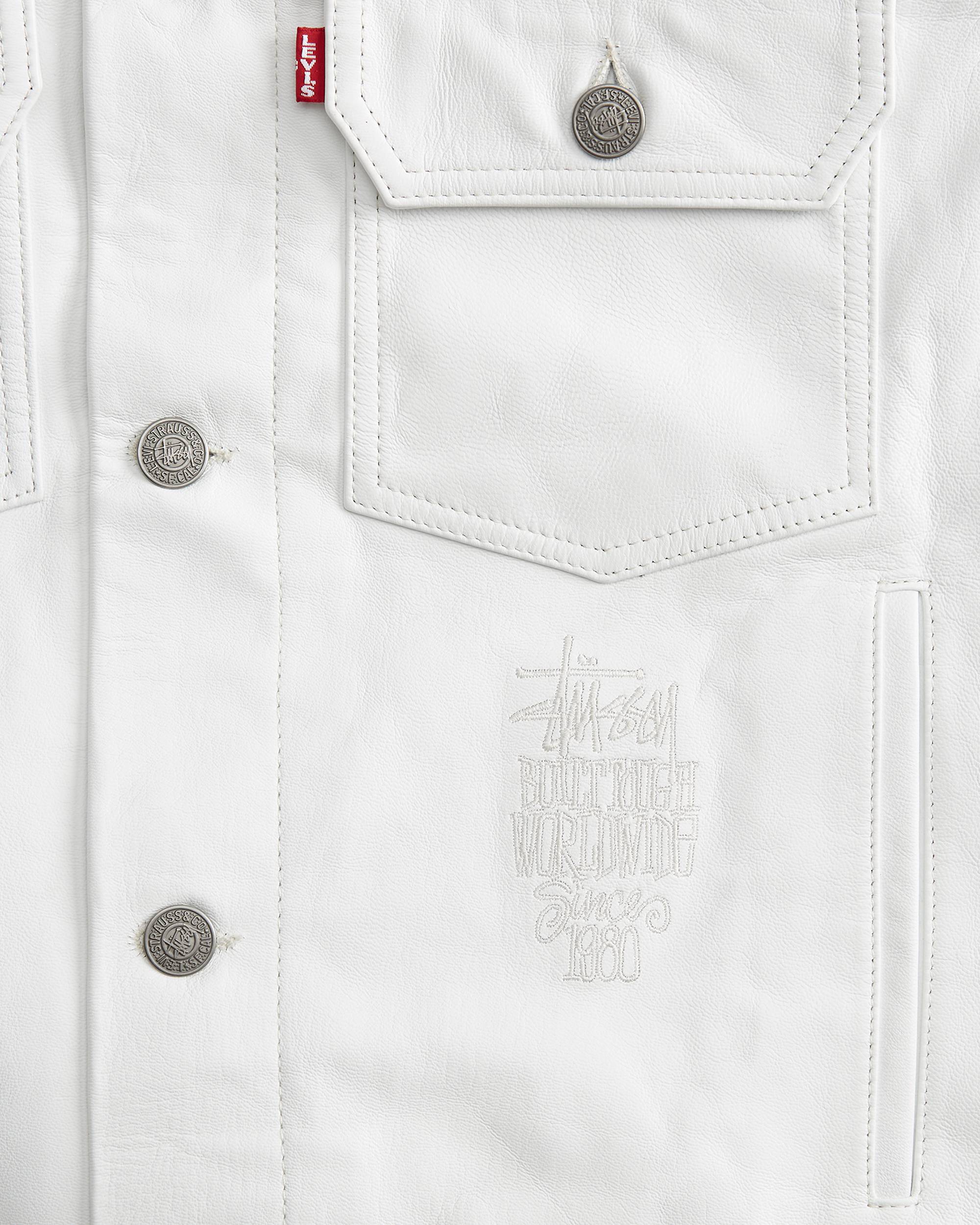 Stüssy & Levi's® Leather Trucker Jacket - White | Levi's® US Stüssy & Levi's® Leather Trucker Jacket - White | Levi's® US