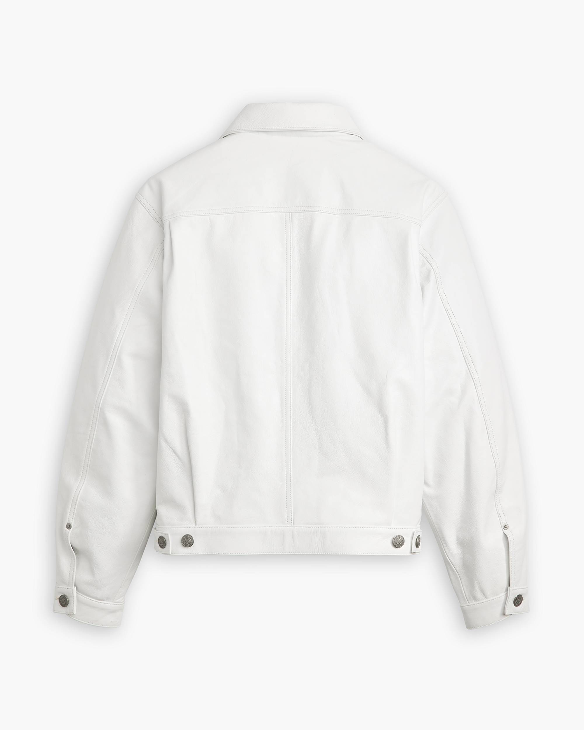 Stüssy & Levi's® Leather Trucker Jacket - White | Levi's® US Stüssy & Levi's® Leather Trucker Jacket - White | Levi's® US