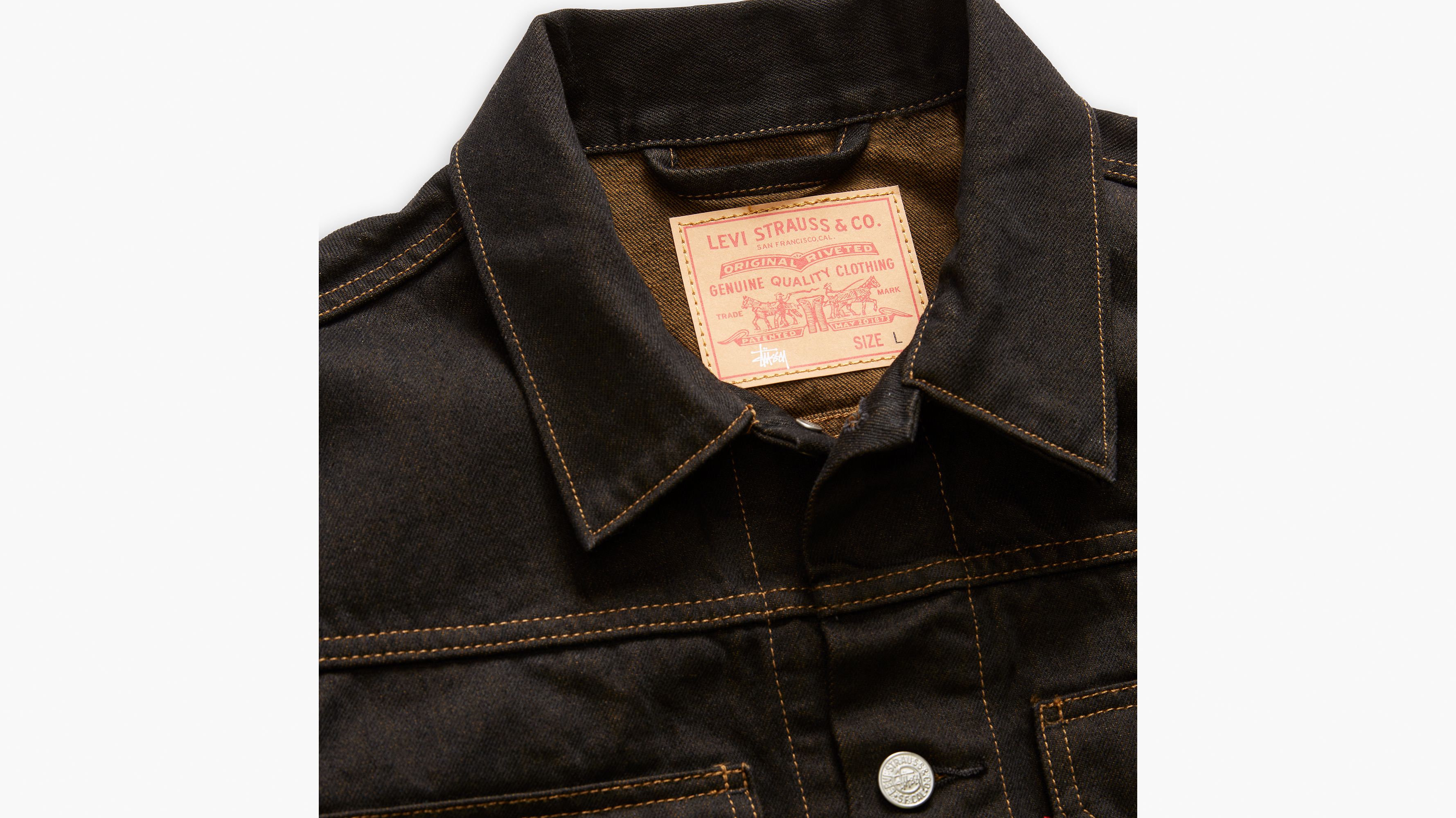 Stüssy & Levi's® Crispy Rinse Trucker Jacket - Black | Levi's® NO