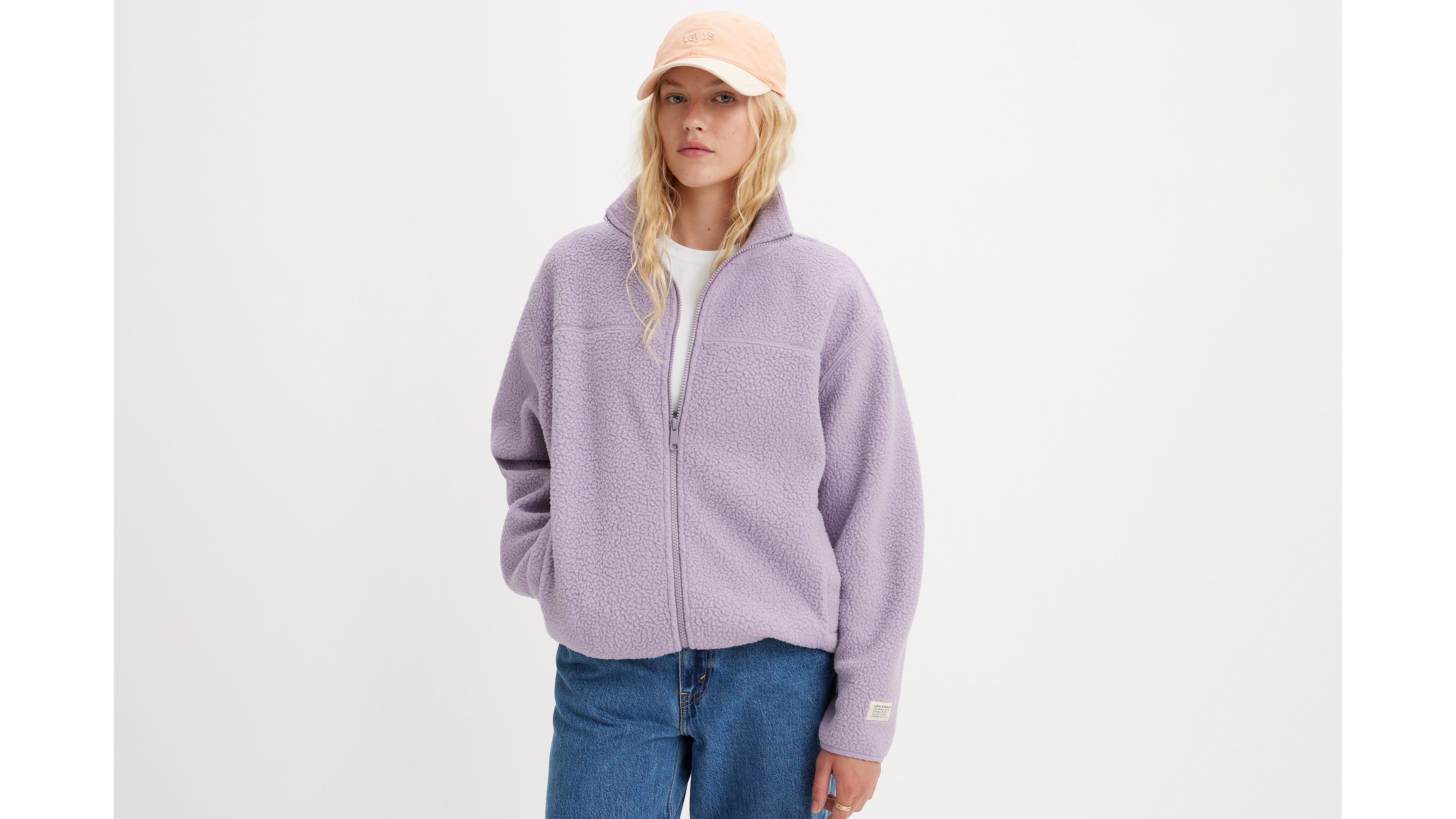 All Over Sherpa Jacket - Purple