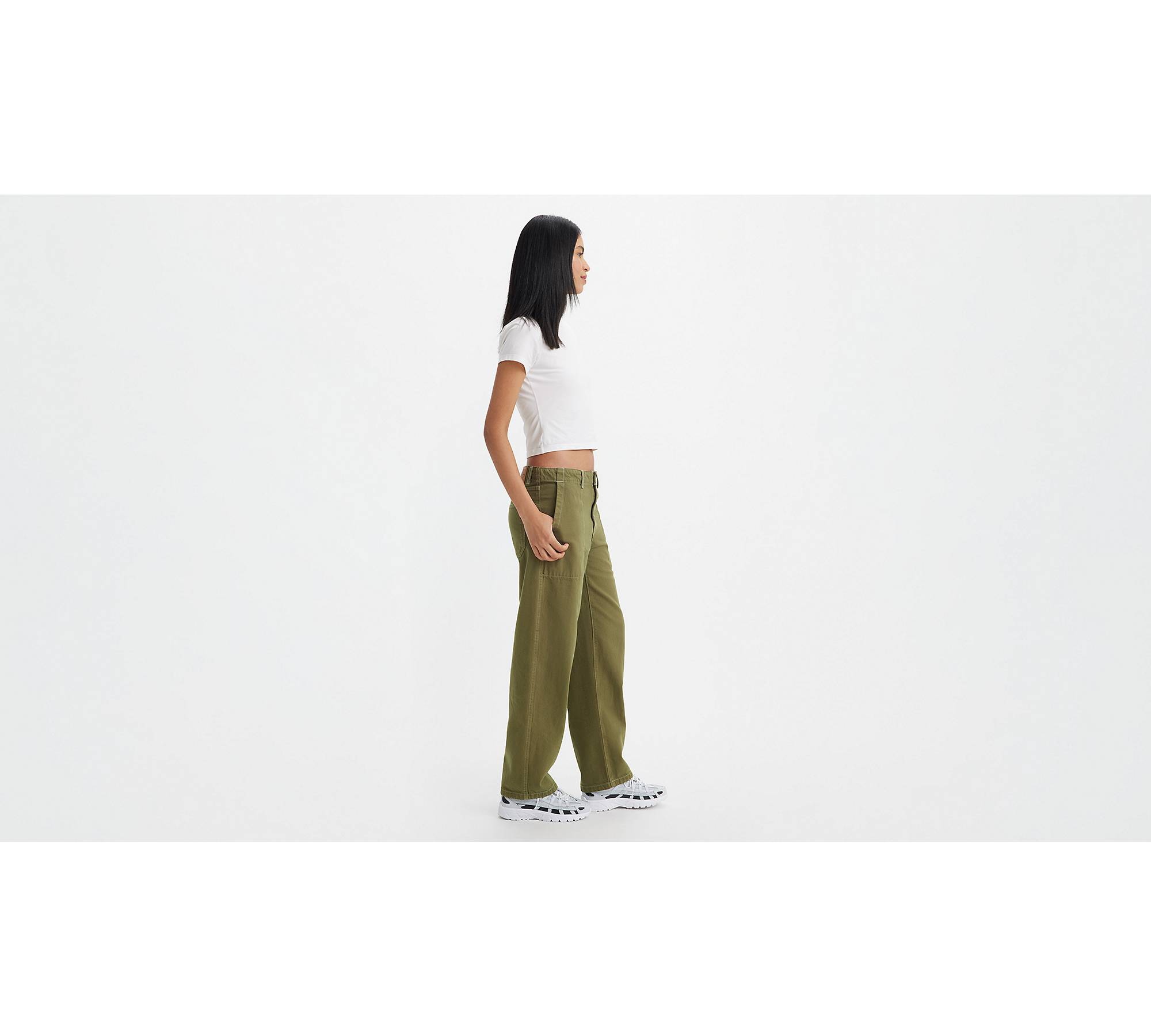 Baggy Dad Utility Women's Pants - Green | Levi's® US
