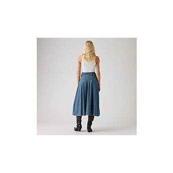 Button-Front Circle Lightweight Skirt 3