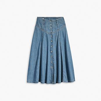 Button-Front Circle Lightweight Skirt 6