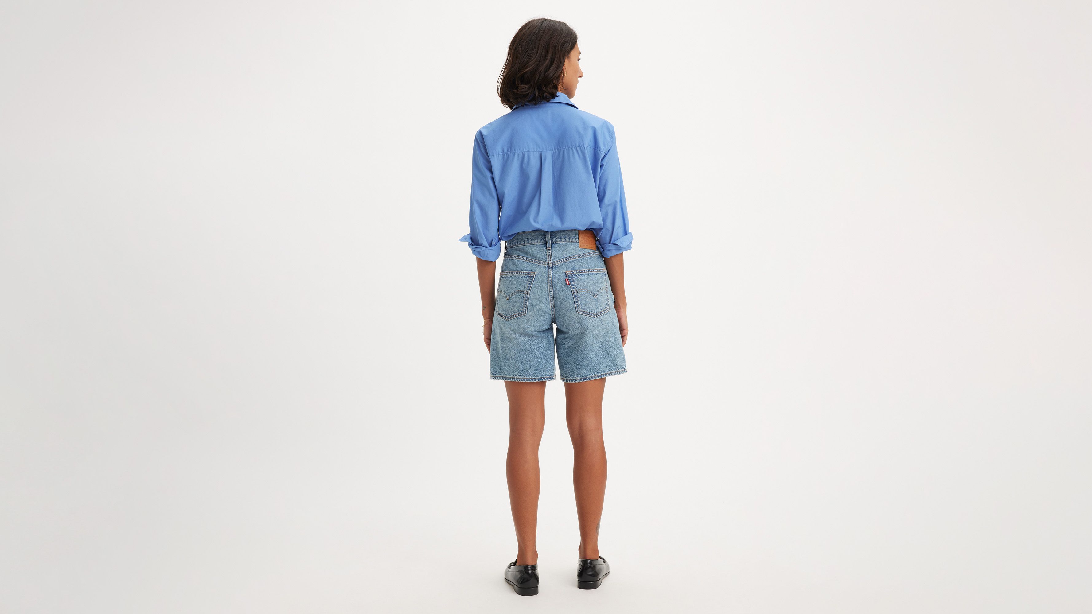 ウェア 9090 Logo American Micro Shorts 501® '90s Lightweight Women's Shorts - Medium Wash | Levi's® US
