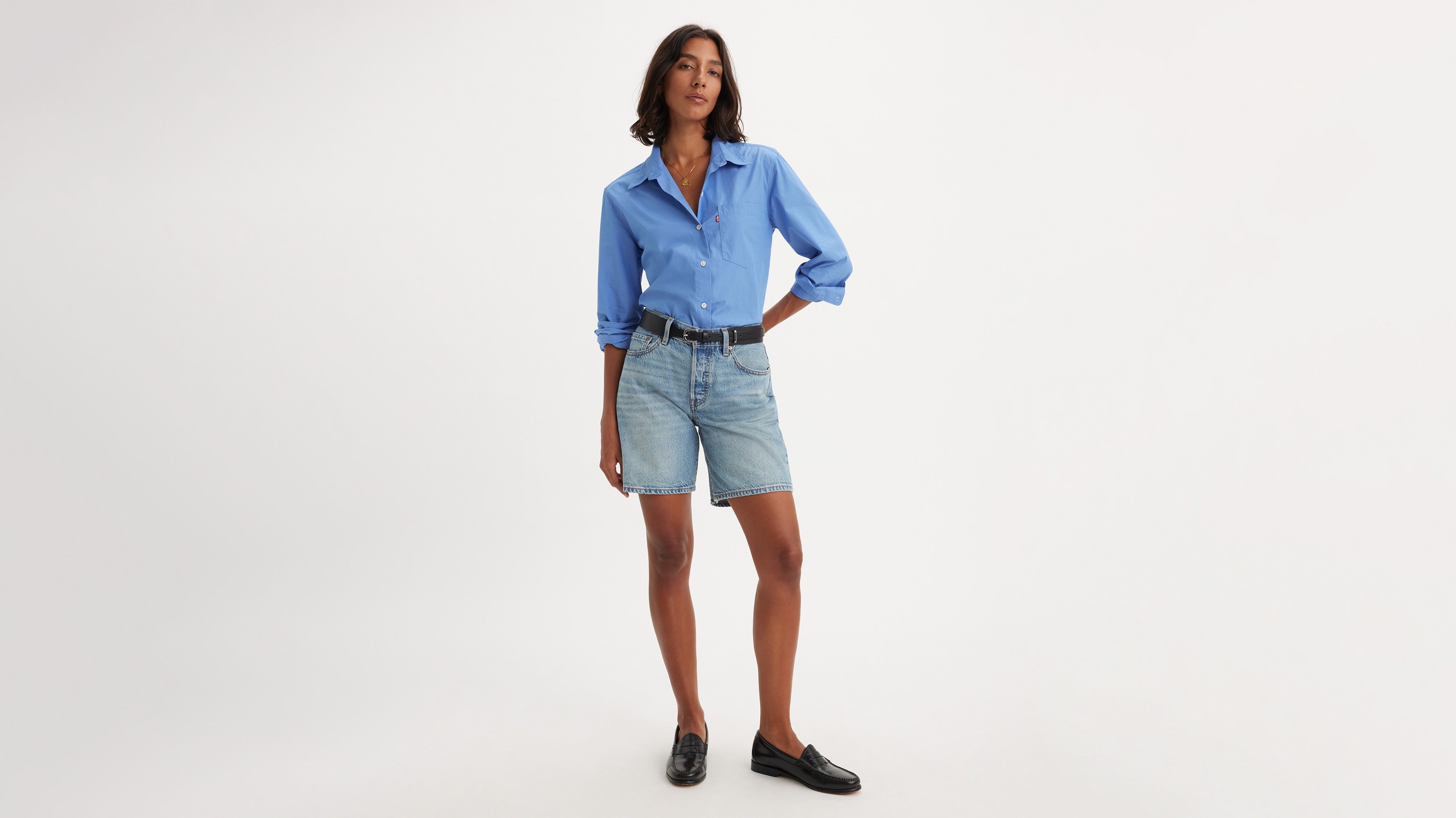 [ ] Signature 90s 3inch Denim Shorts ★大人気★ 501® '90s Lightweight Women's Shorts - Medium Wash | Levi's® US