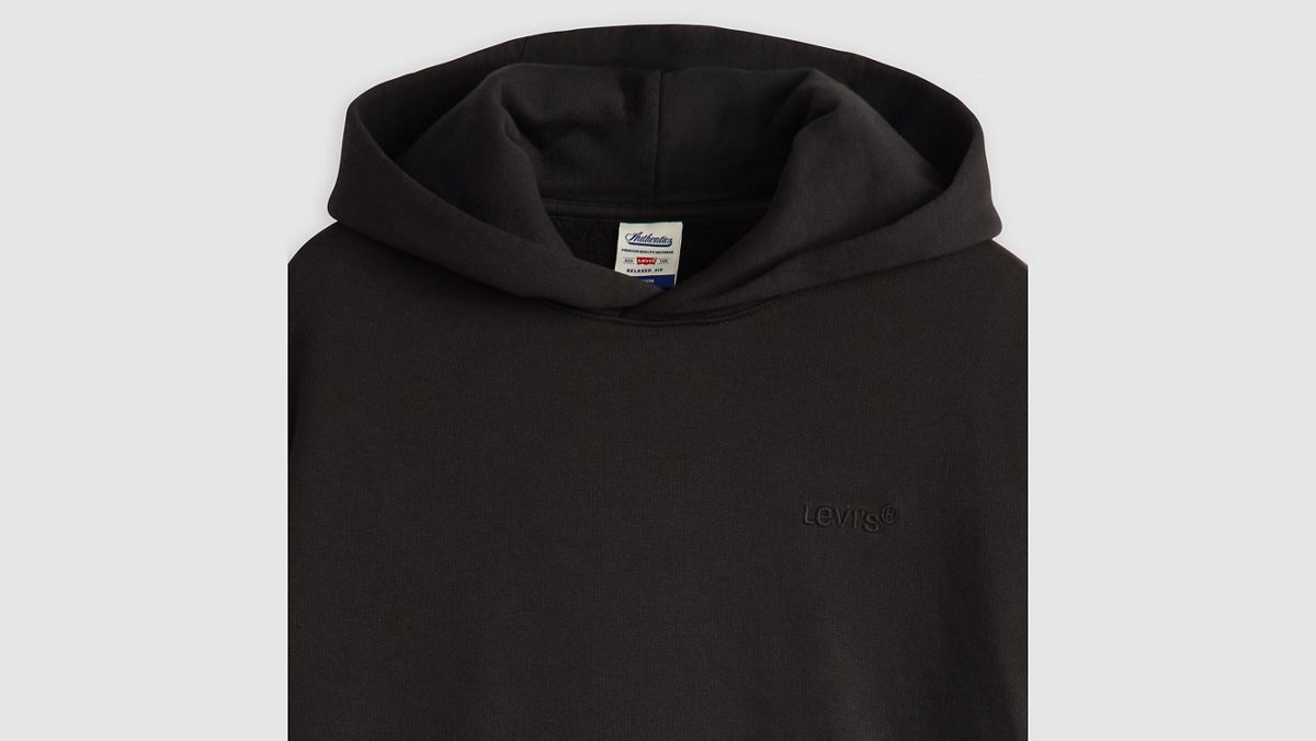 Authentic Hoodie Garment Dye Sweatshirt — Black Agate - Black