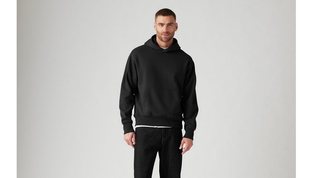 Authentic Hoodie Garment Dye Sweatshirt — Black Agate - Black