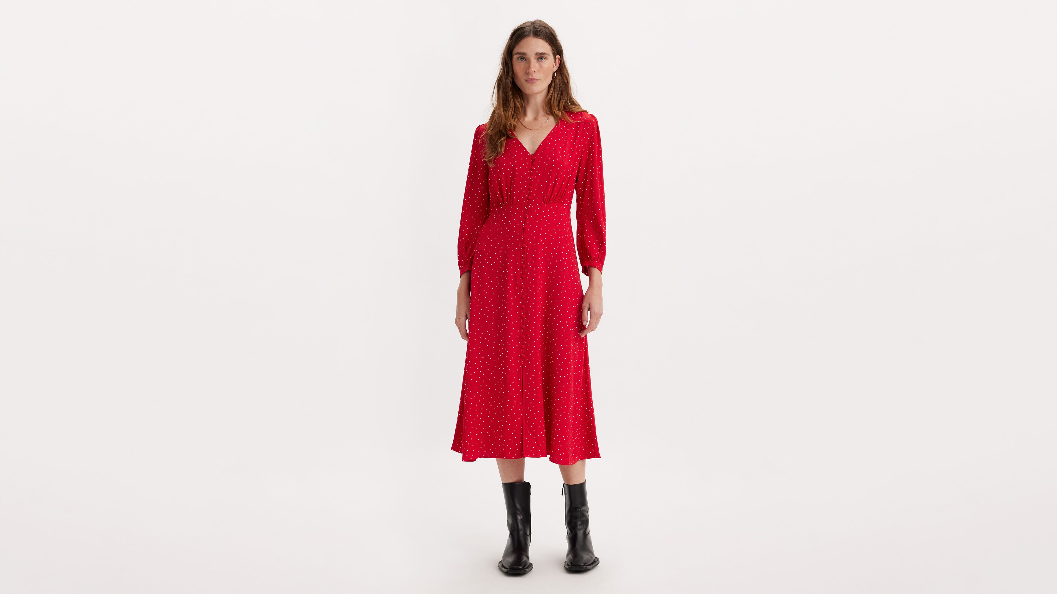 Breslin jurk met lange mouw 2