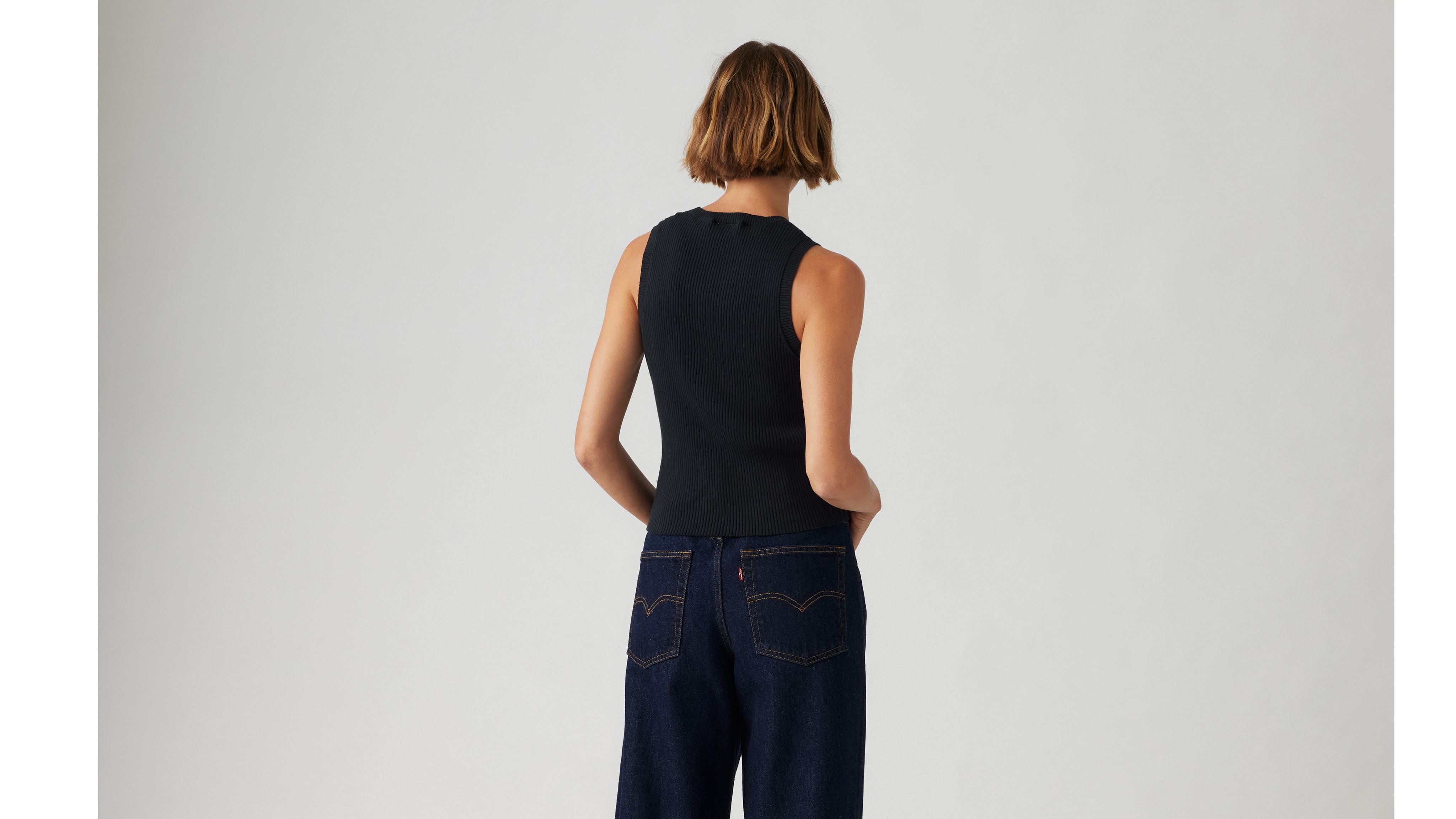 Levi's Ocean Tank Top In Anthracite Night