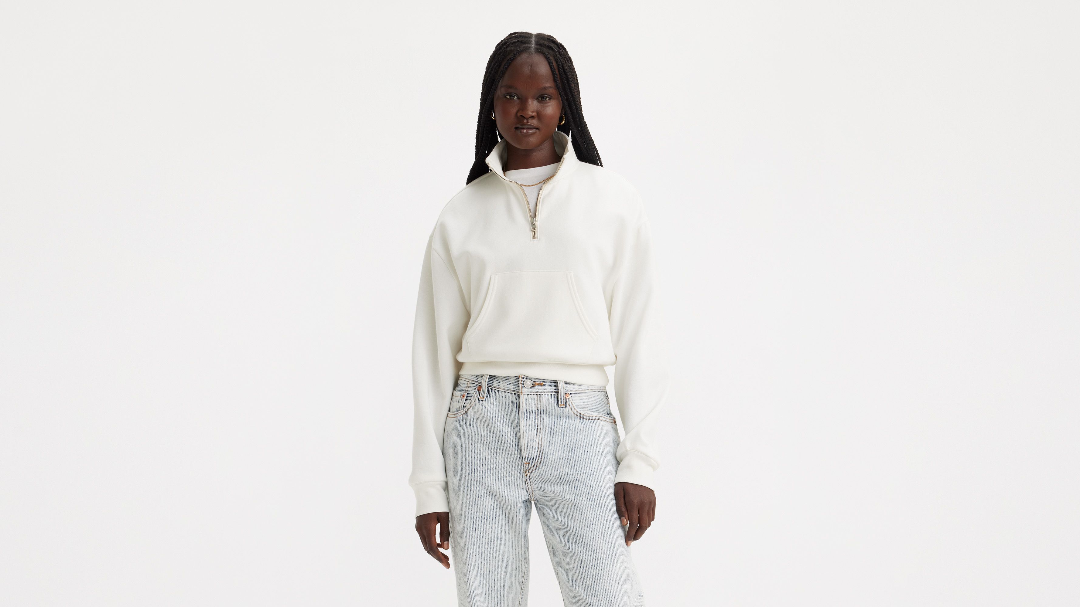Sara Quarter Zip Top - White | Levi's® US