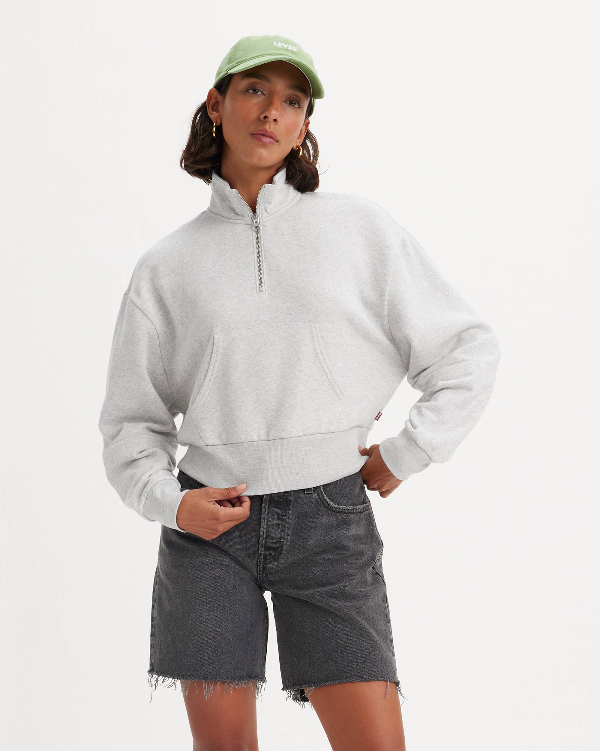 Sara Quarter Zip Top - Grey | Levi's® US Sara Quarter Zip Top - Grey | Levi's® US