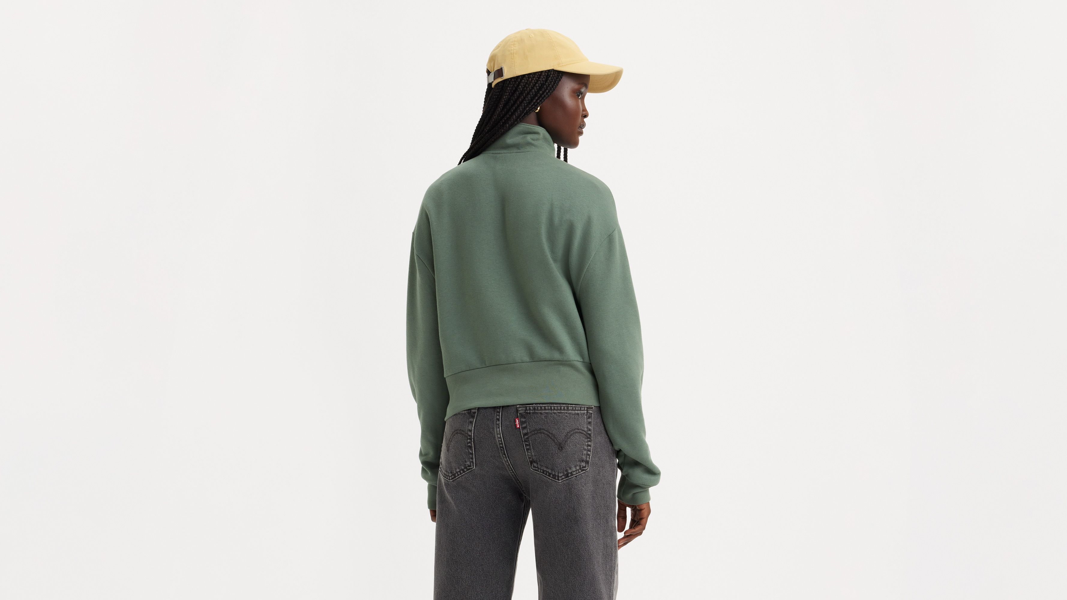 売れ筋商品|||マークニューヨーク カットソー トップス レディース Women's Quarter-Zip Scuba Top Forest Green Sara Quarter Zip Top - Green | Levi's® US