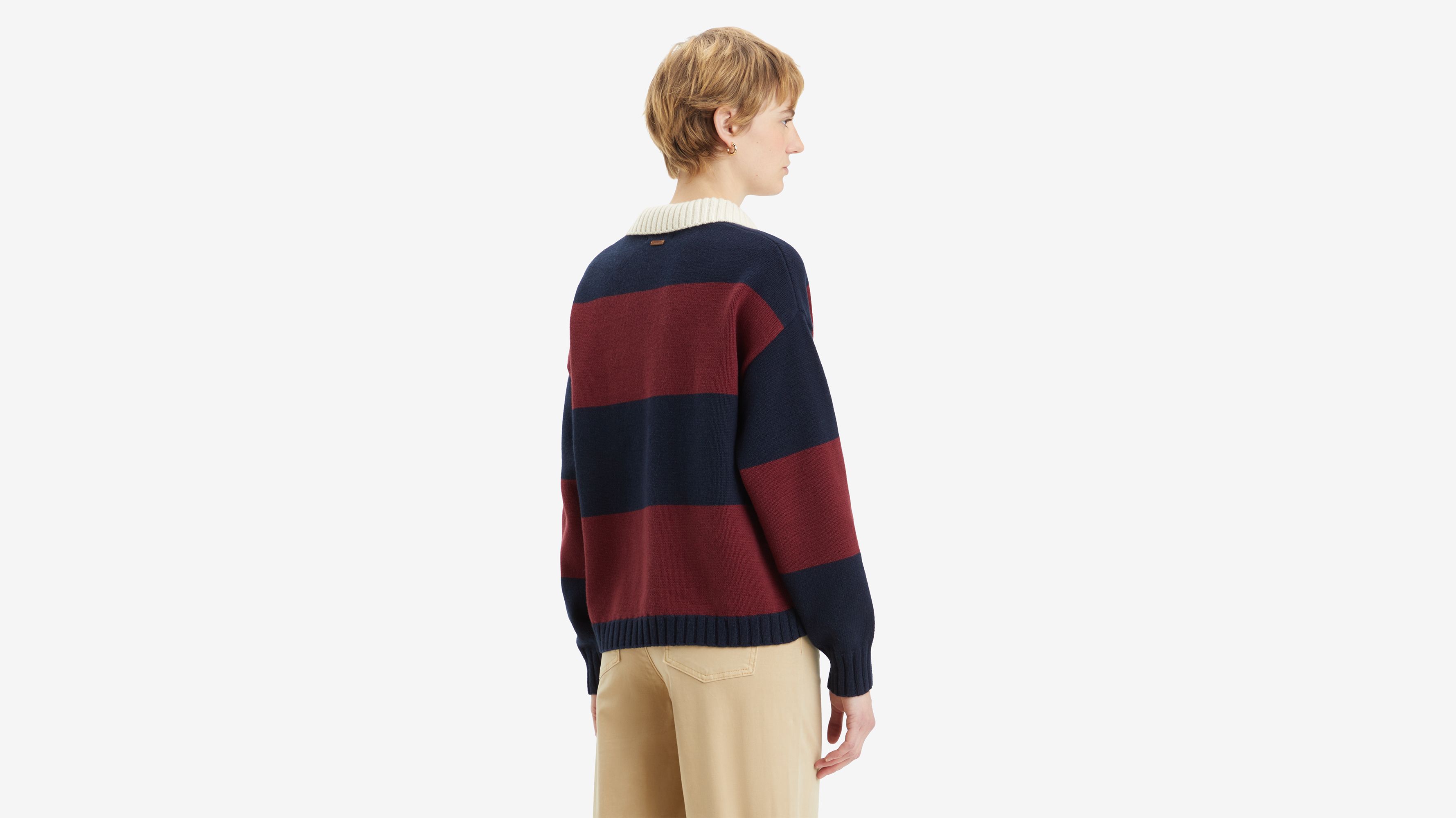 Ivy League Striped Polo Sweater 2